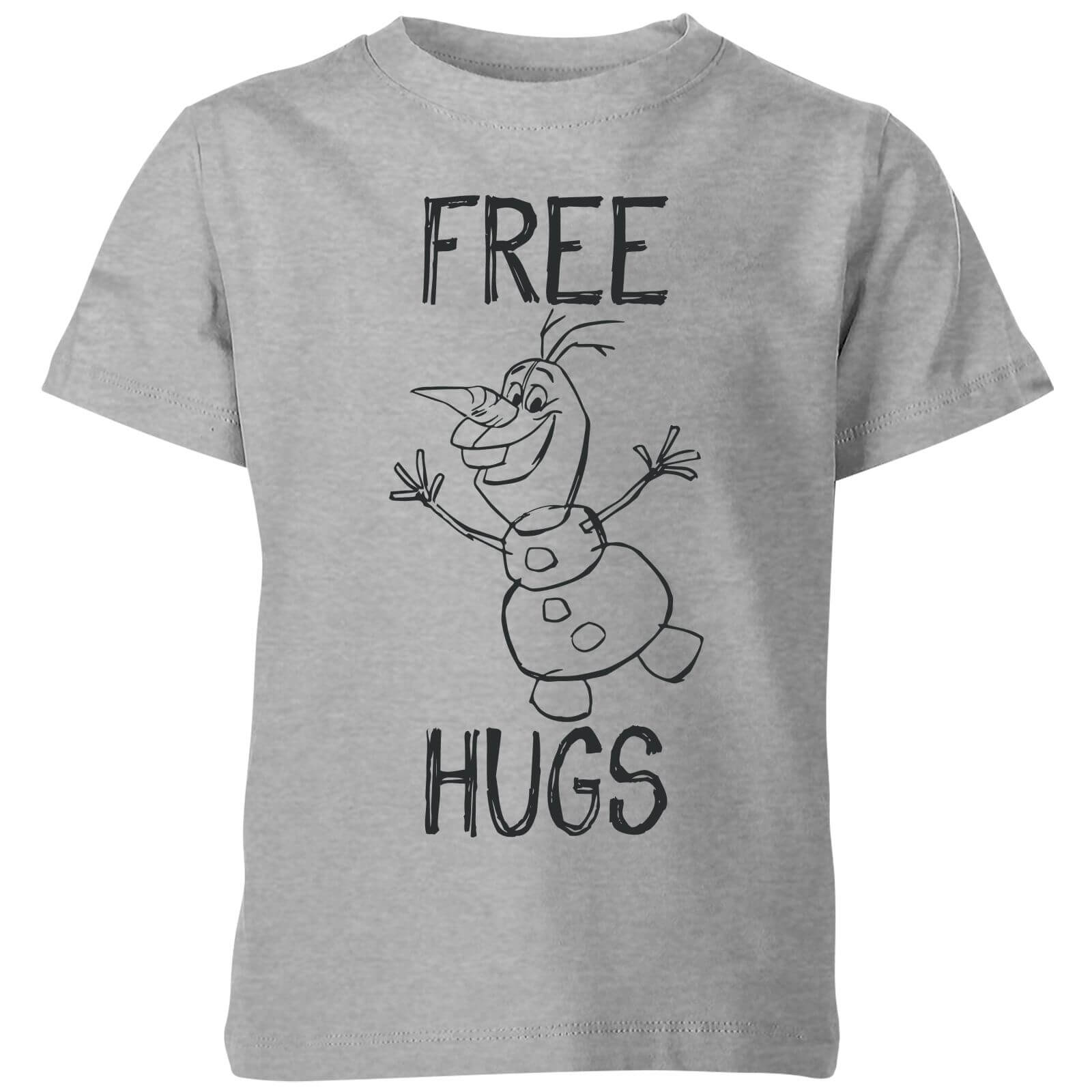Disney Frozen Olaf Free Hugs Kids' T-Shirt - Grey - 9-10 Years