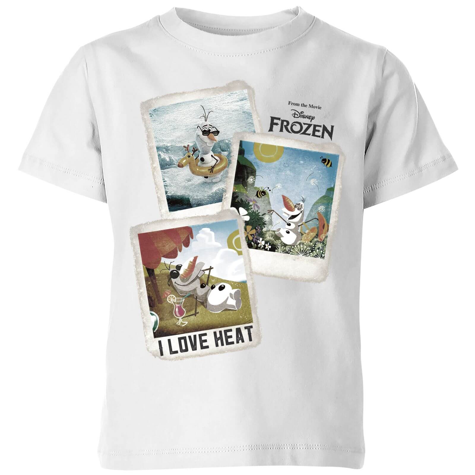 Camiseta Disney Frozen Olaf Polaroid – Hombre – Gris – S – Gris