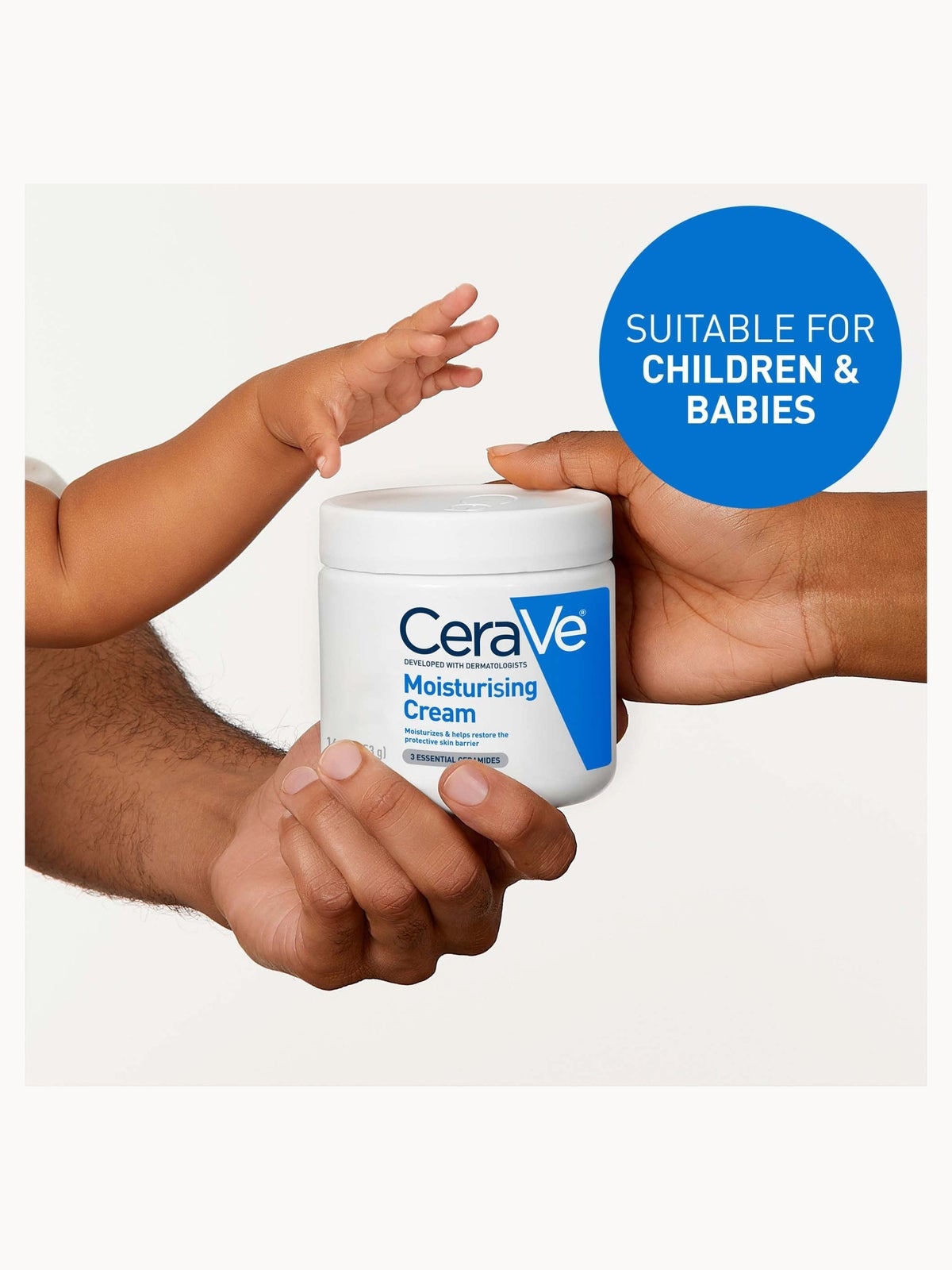 CeraVe Moisturising Cream Pot with Ceramides for Dry to Very Dry Skin 454g 3