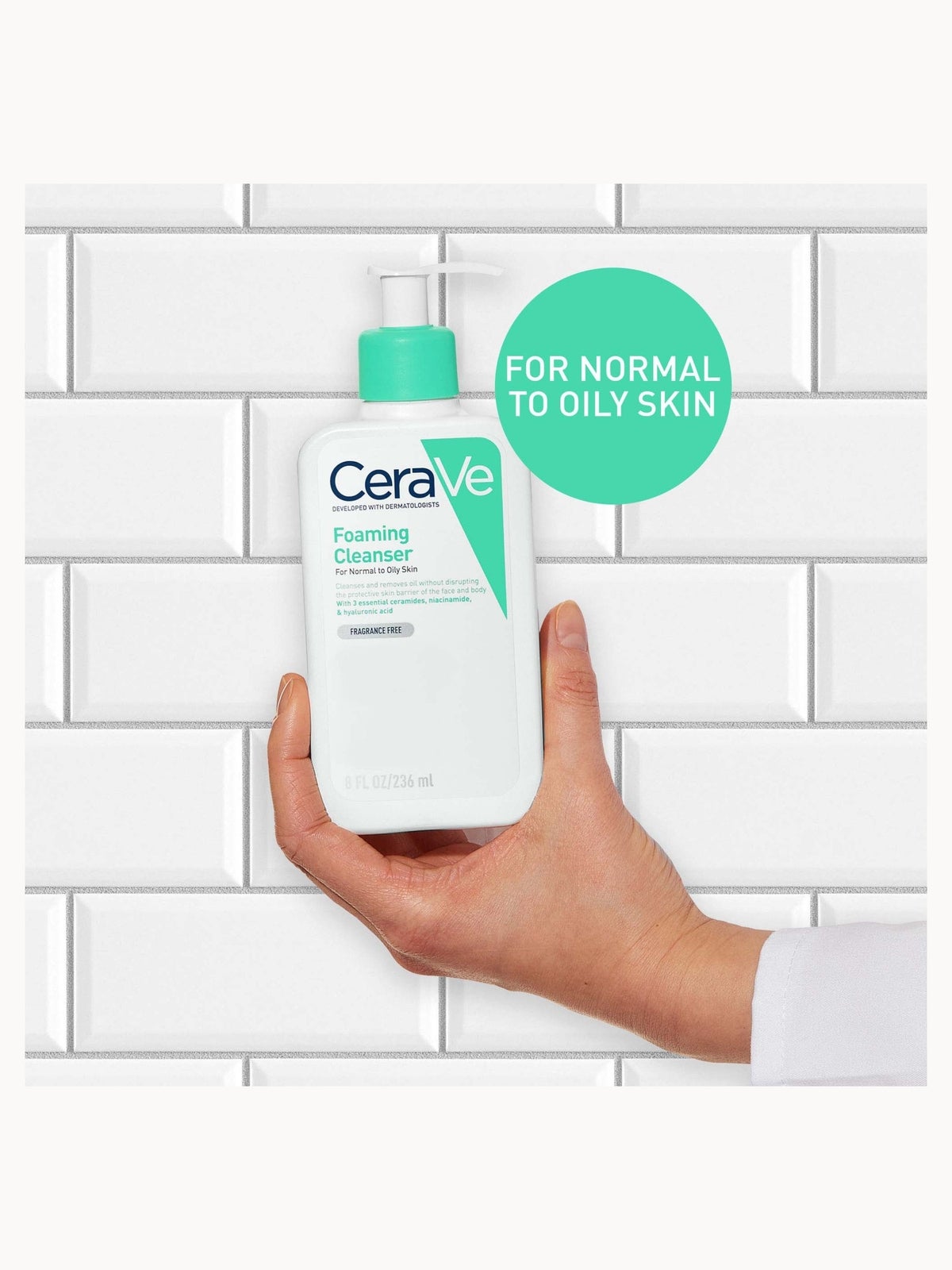 CeraVe Foaming Cleanser with Niacinamide for Normal to Oily Skin 236ml 2