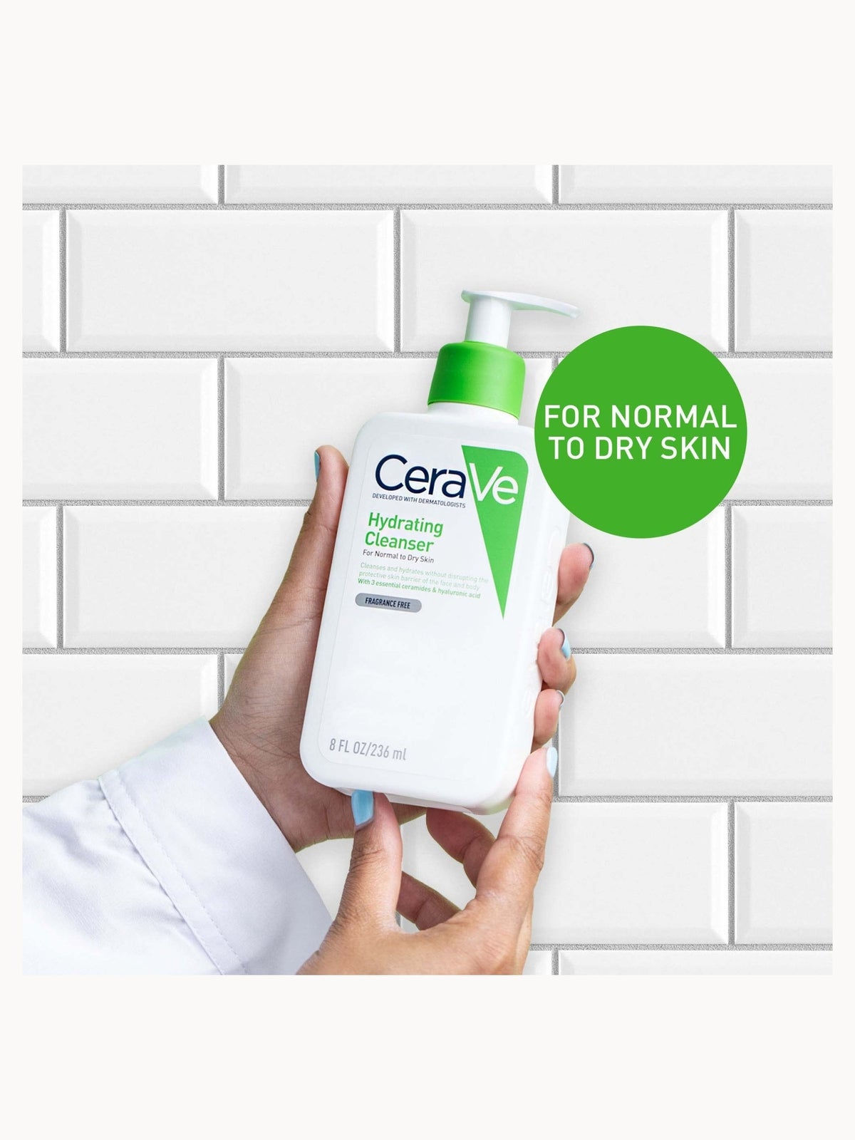 CeraVe Hydrating Cleanser with Hyaluronic Acid for Normal to Dry Skin 473ml 3