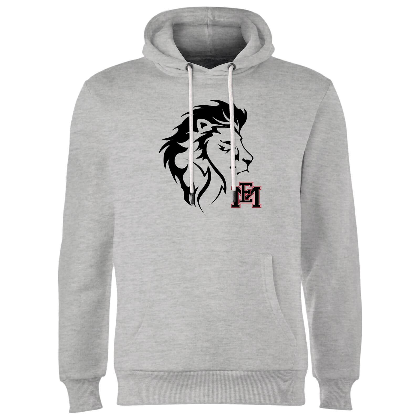 East Mississippi Community College Lion Head and Logo Hoodie - Grey - S - Grey