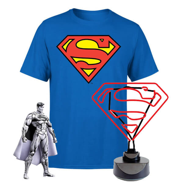 

Lot Superman - Lampe Néon, T-Shirt et Figurine - XXL