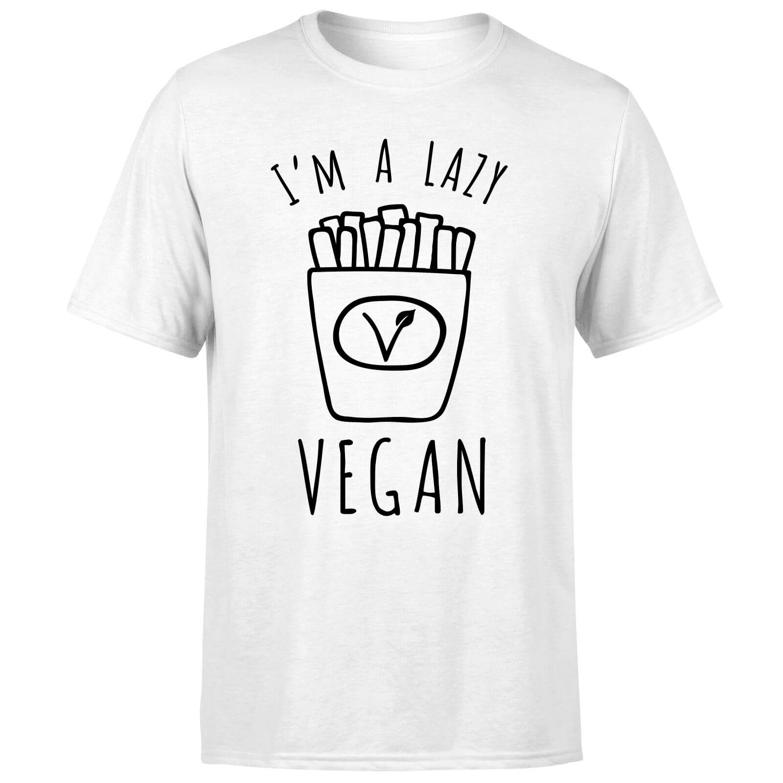 Lazy Vegan Men's T-Shirt - White - 3XL - White