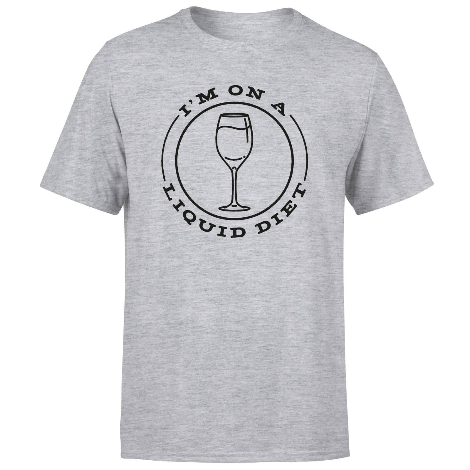 Liquid Diet Wine Men's T-Shirt - Grey - 3XL - Grey