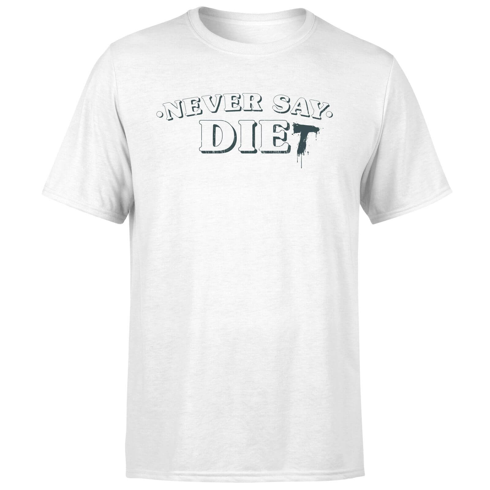 Never Say Die-t Men's T-Shirt - White - 3XL - White