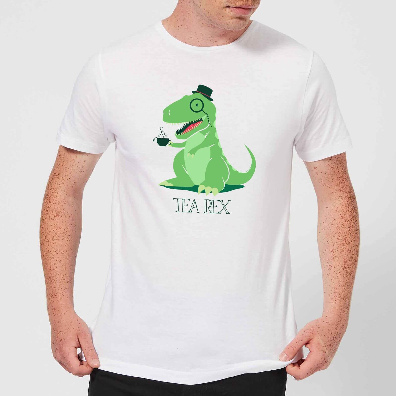Tea Rex Men's T-Shirt - White - 3XL - White