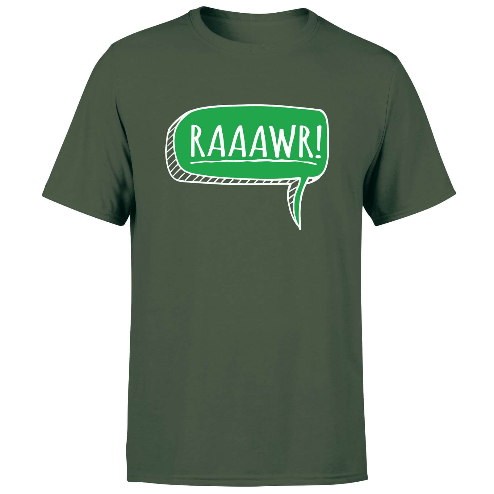 Raaawr Men's T-Shirt - Forest Green - M - Forest Green
