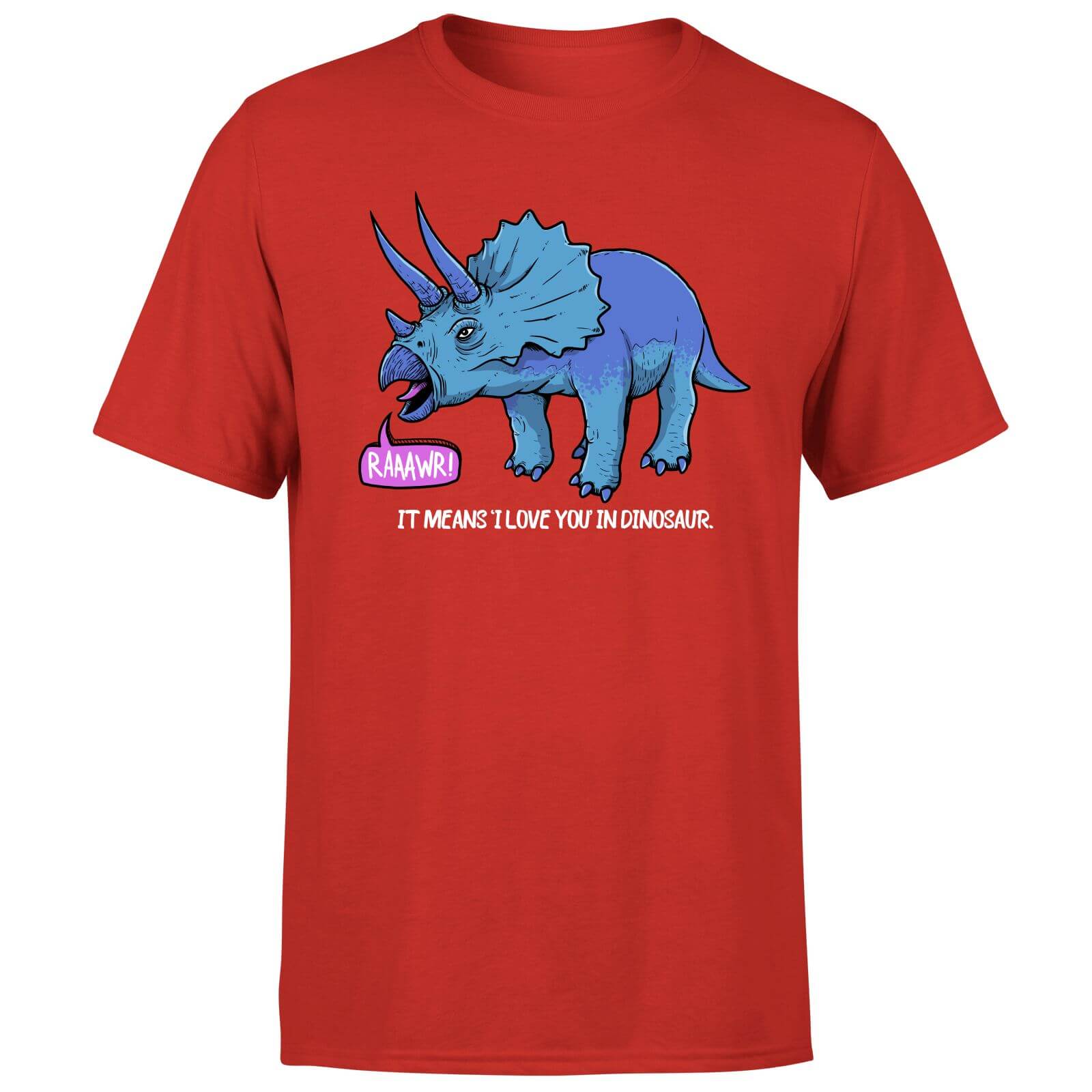 RAWR! It Means I Love You Men's T-Shirt - Red - XS - Red