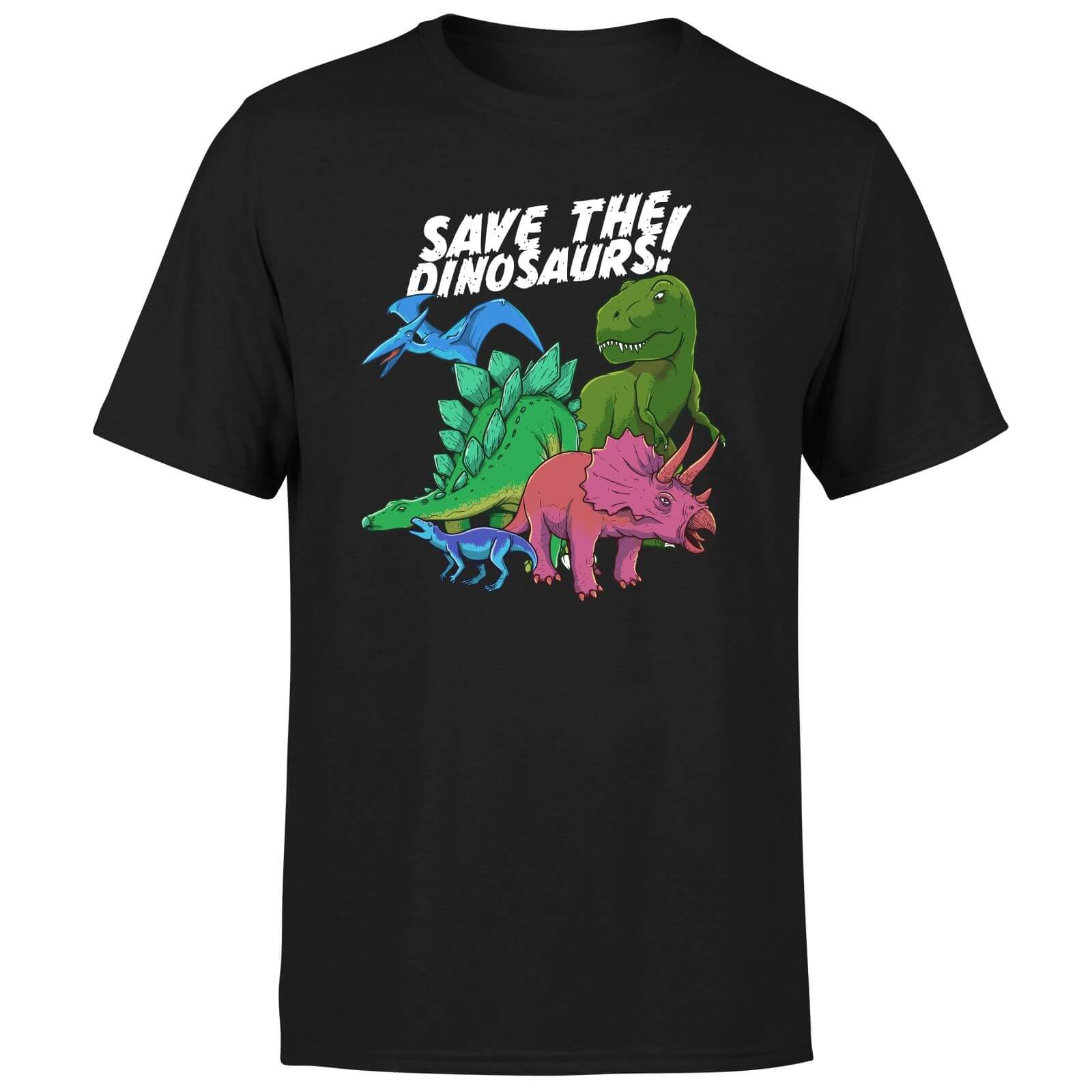 Save The Dinosaurs Men's T-Shirt - Black - XS - Black