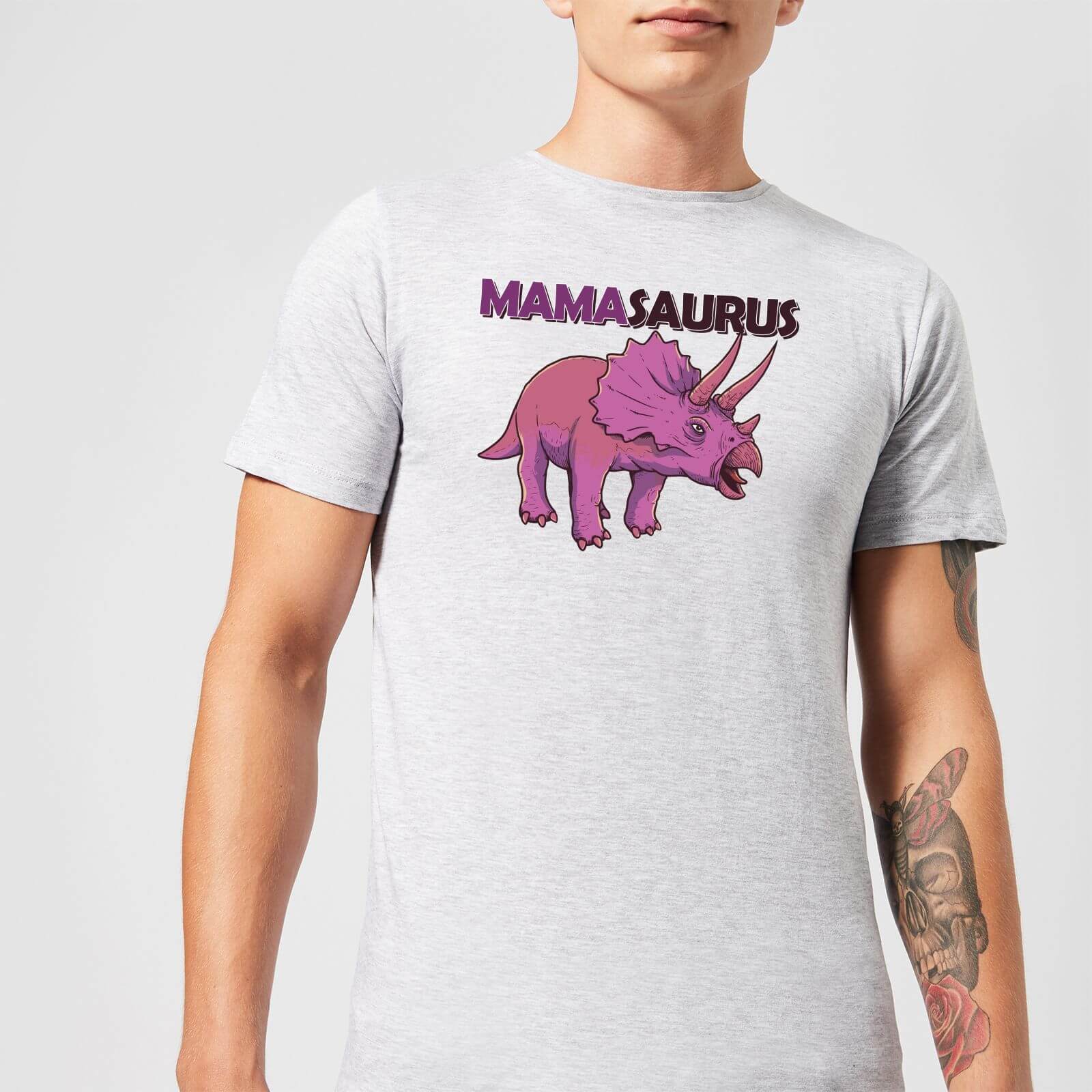 Mama Saurus Men's T-Shirt - Grey - 5XL - Grey