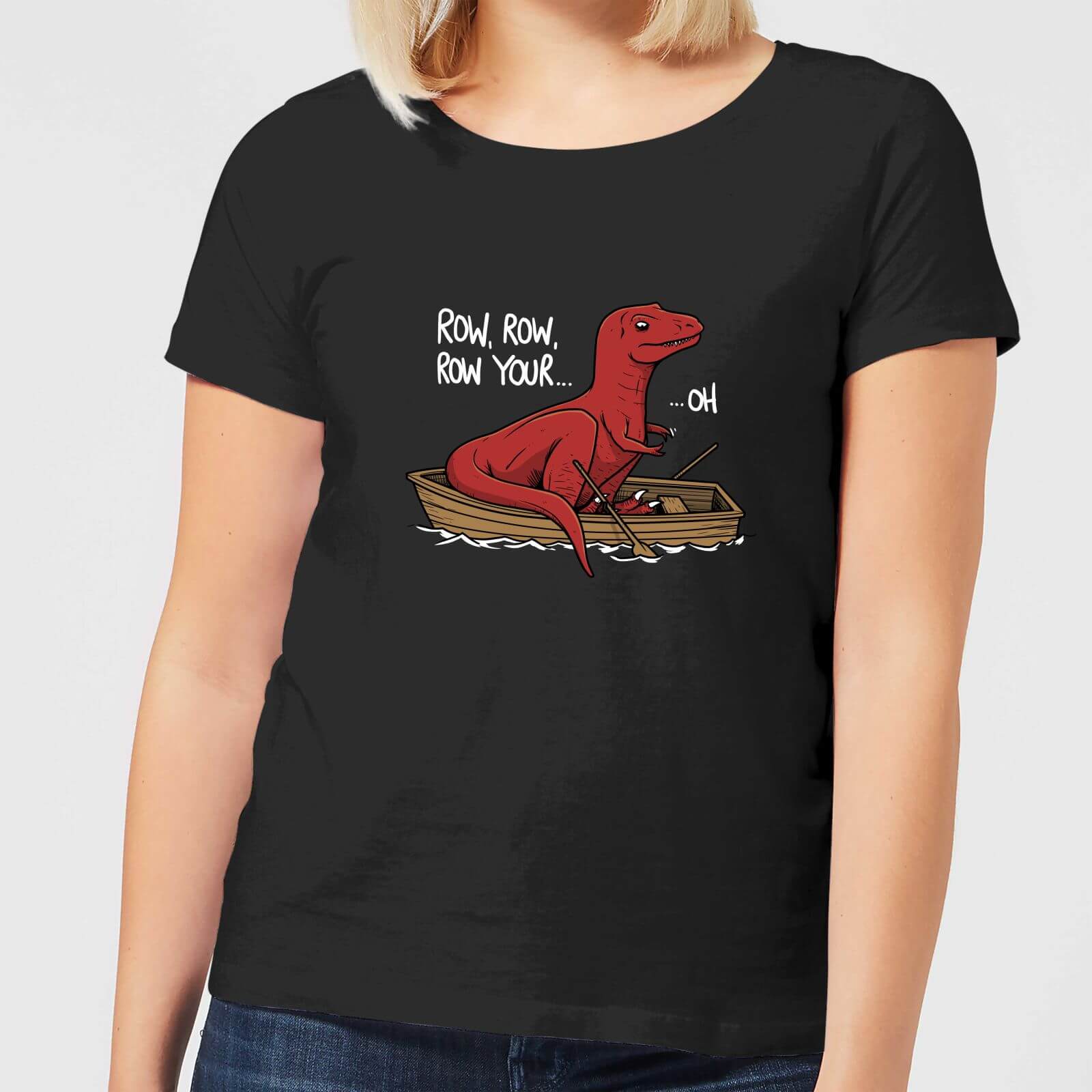 Row Row Row Your Boat Women's T-Shirt - Black - L - Black