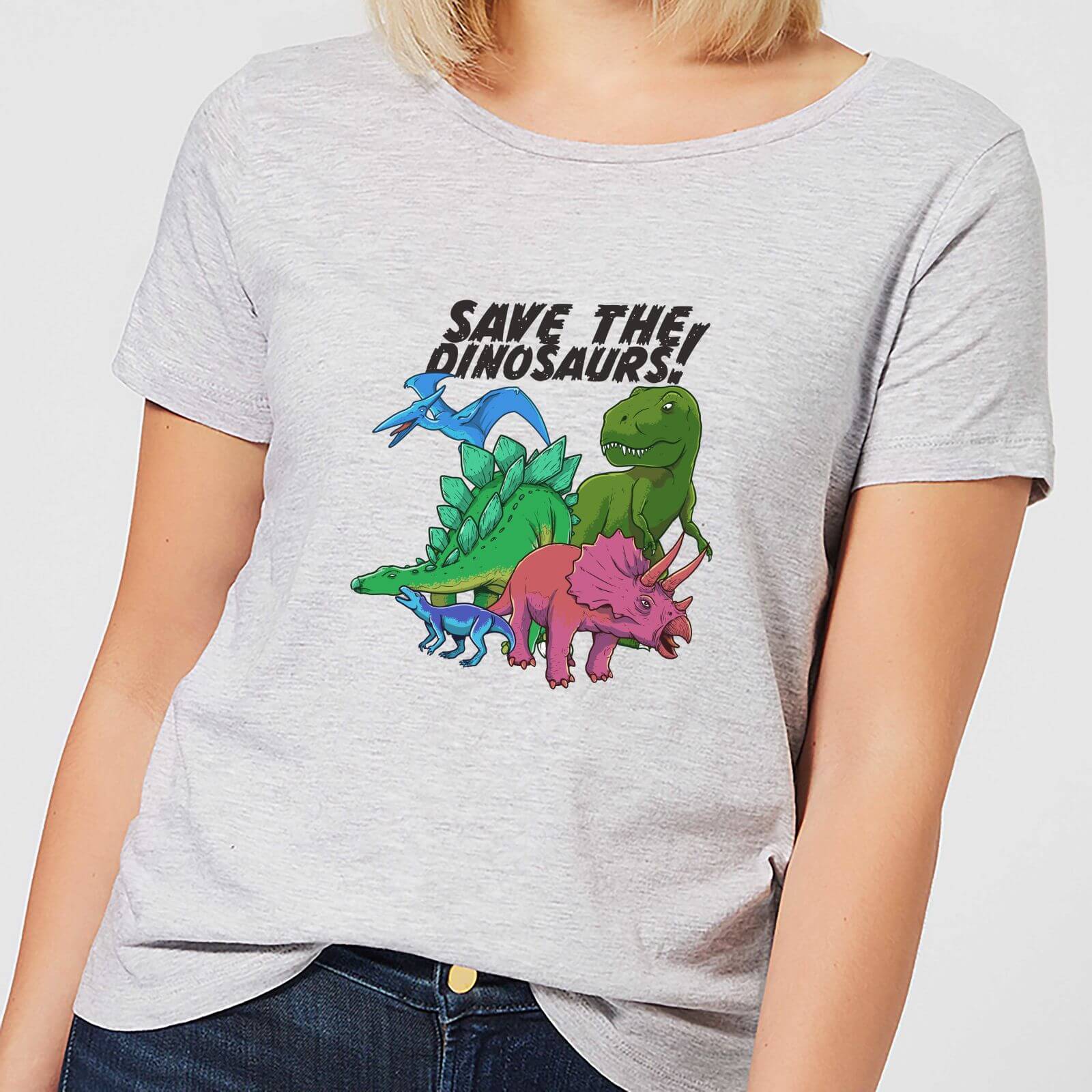 Save The Dinosaurs Women's T-Shirt - Grey - 3XL - Grey