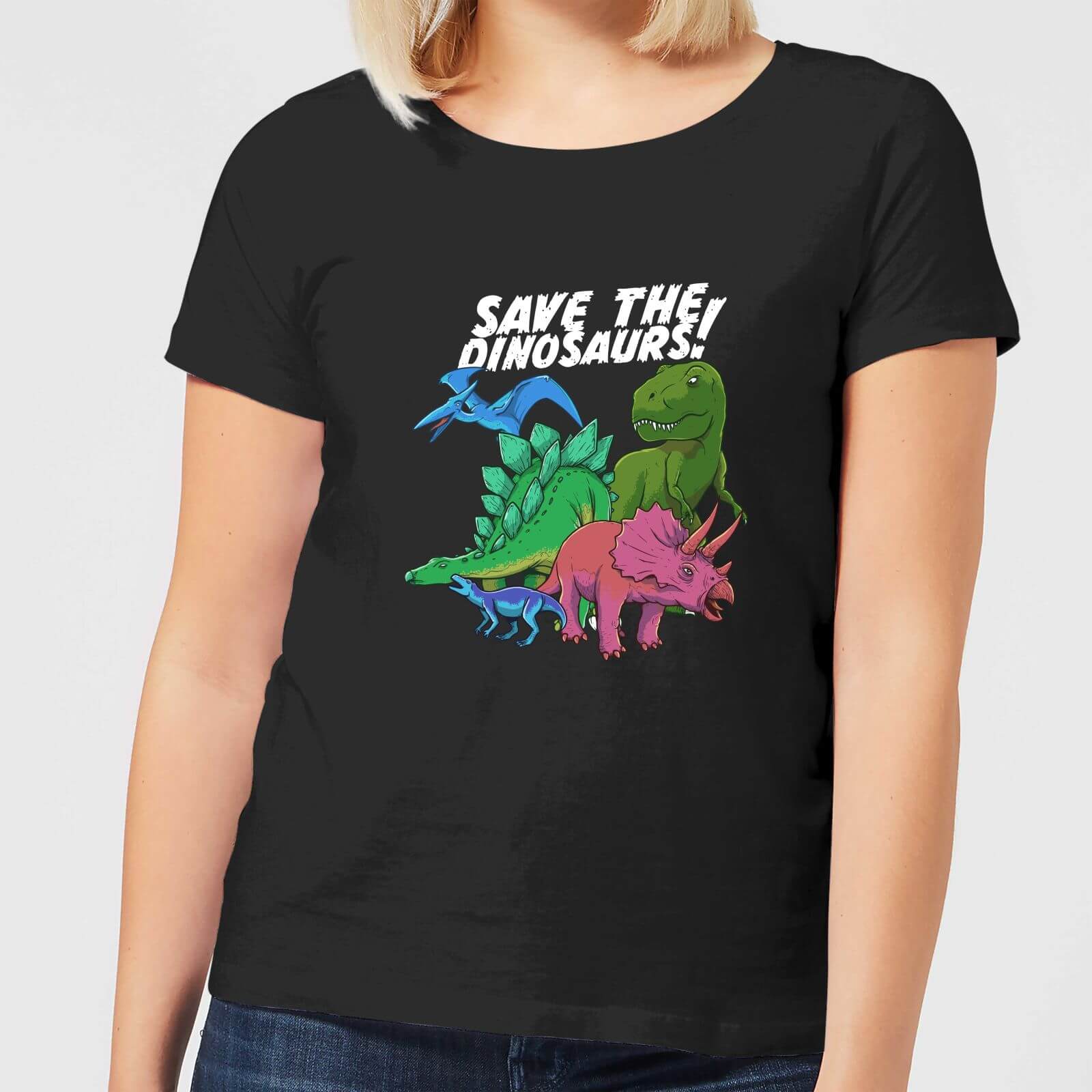Save The Dinosaurs Women's T-Shirt - Black - 4XL - Black