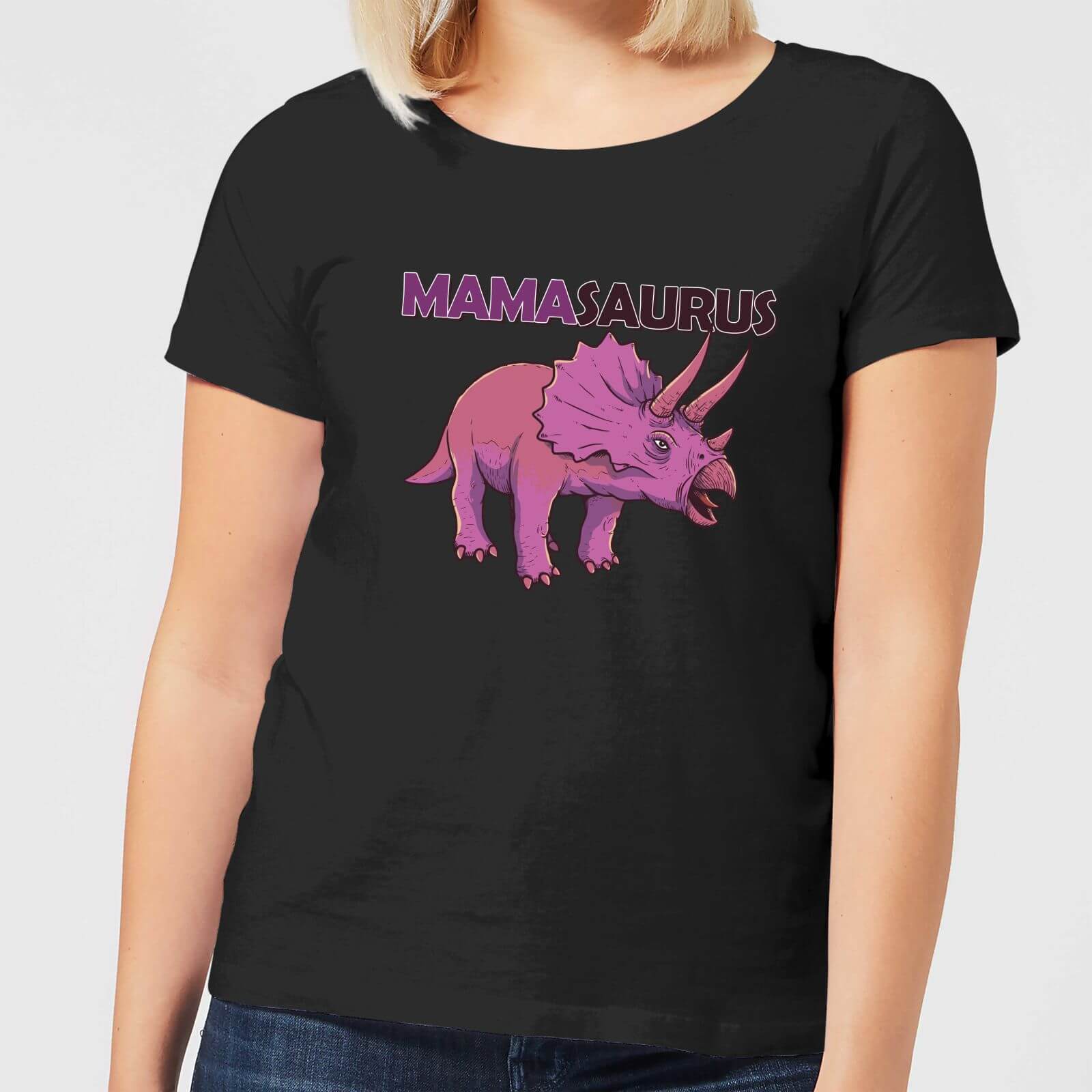 Mama Saurus Women's T-Shirt - Black - XXL - Black