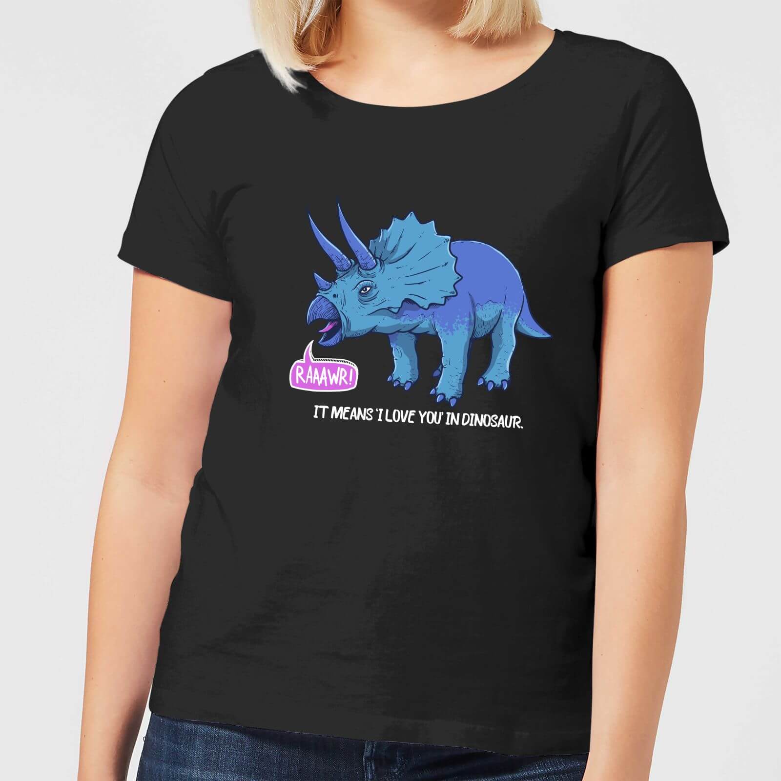 RAWR! It Means I Love You Women's T-Shirt - Black - S - Black