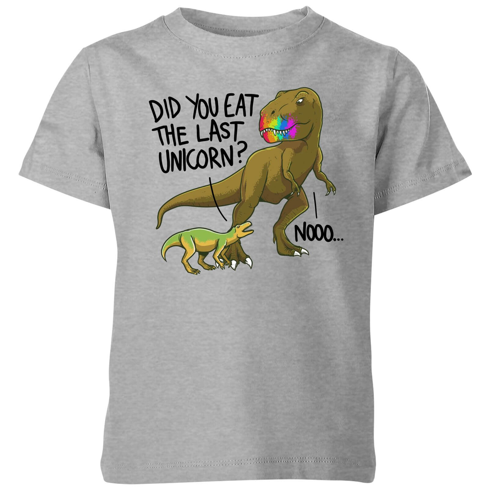Did You Eat The Last Unicorn? Kids' T-Shirt - Grey - 3-4 Years