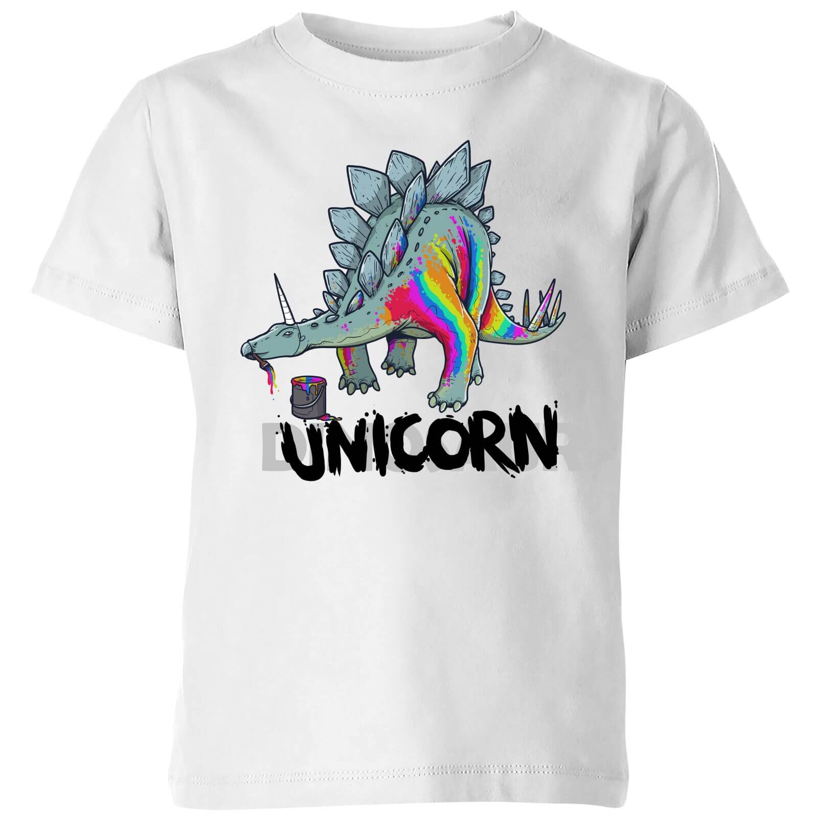 DinoUnicorn Kids' T-Shirt - White - 3-4 Years - White