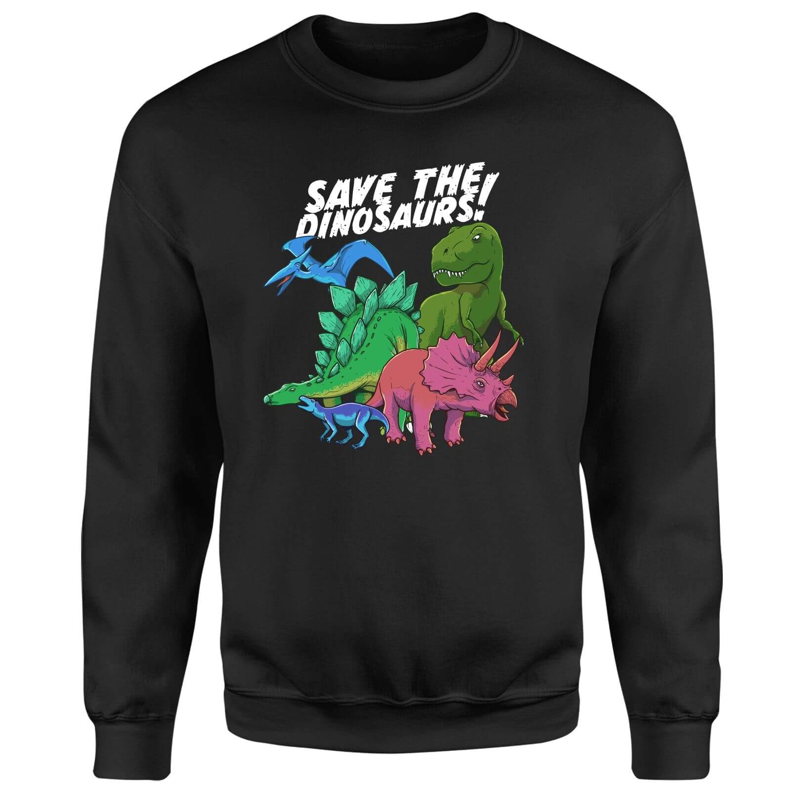 Save The Dinosaurs Sweatshirt - Black - 5XL - Black