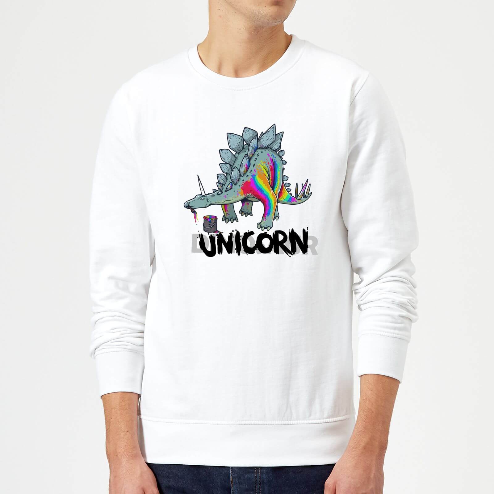 DinoUnicorn Sweatshirt - White - S - White