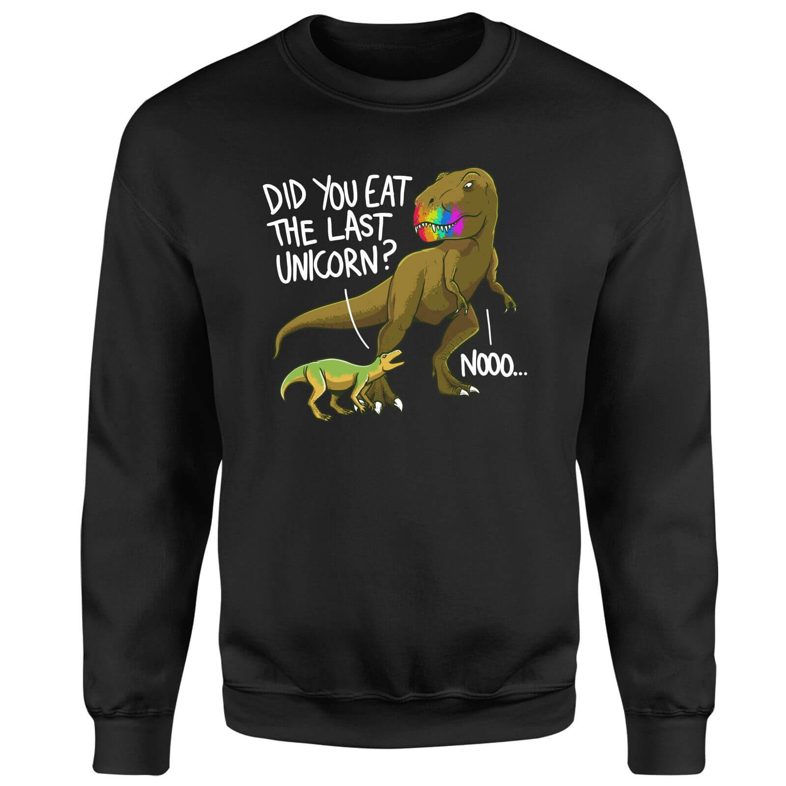 Dinosaur Unicorn Sweatshirt - Black - 5XL - Black