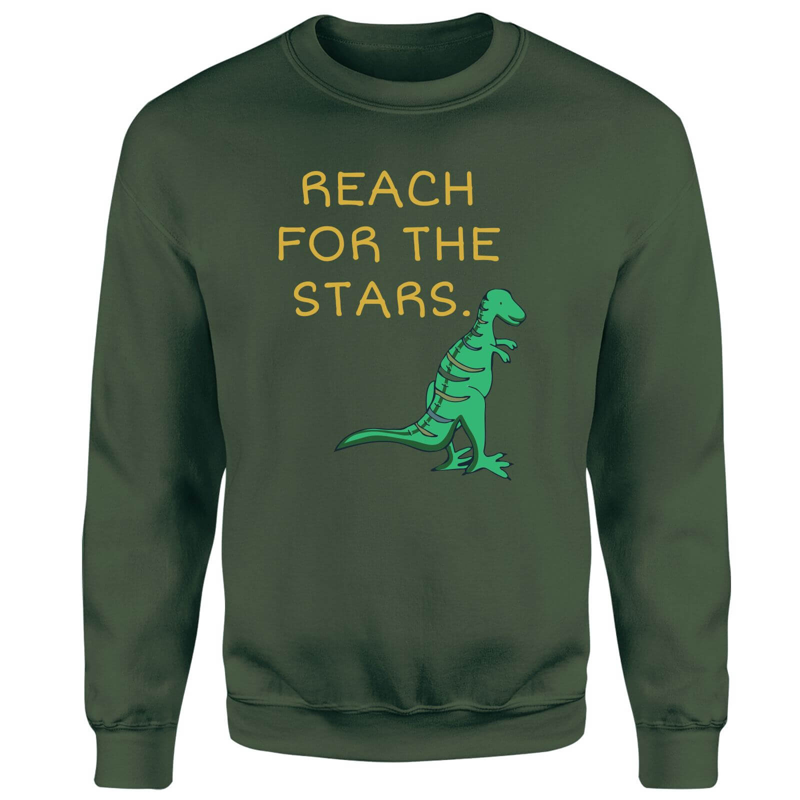 Reach For The Stars Sweatshirt - Forest Green - M - Forest Green