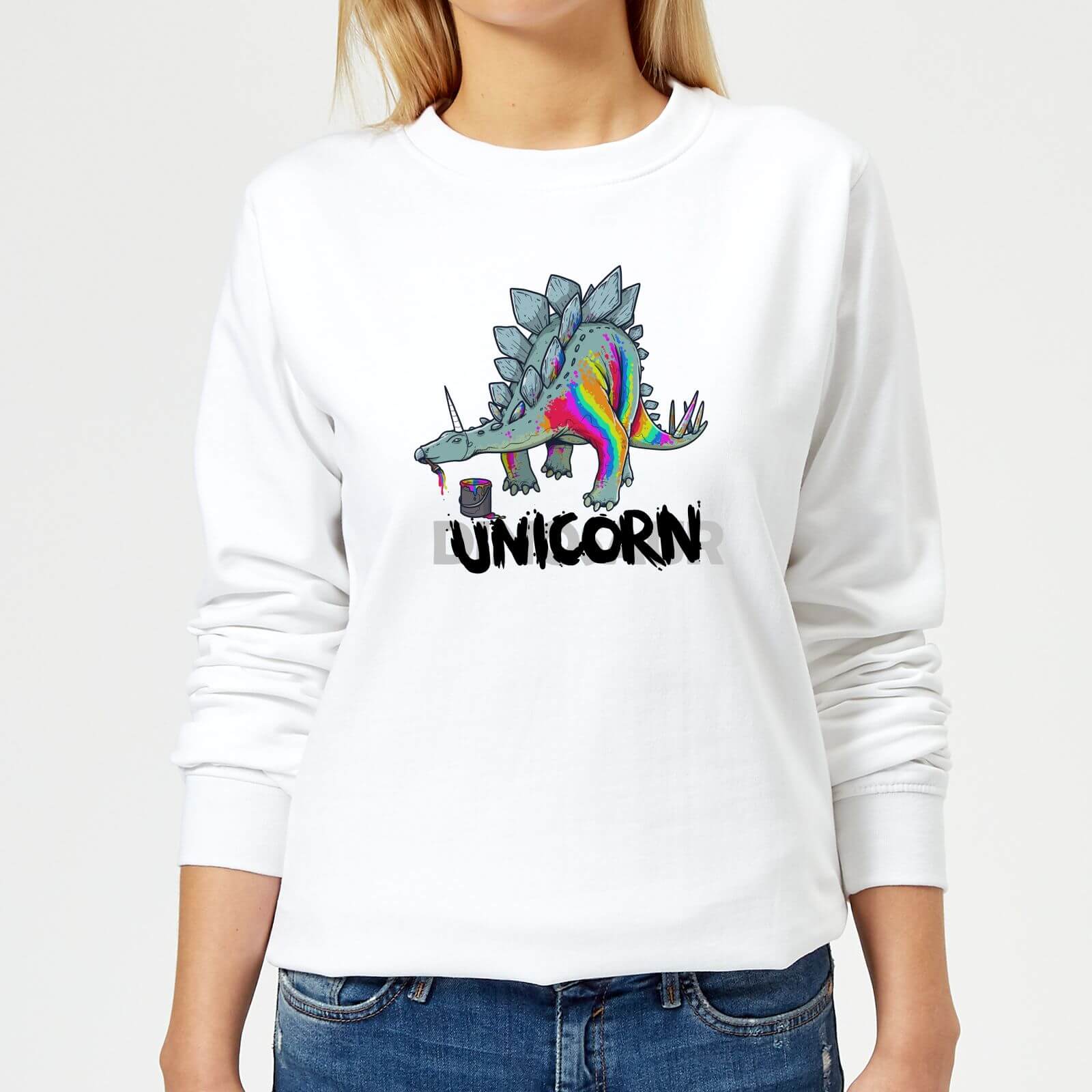 DinoUnicorn Women's Sweatshirt - White - XS - White