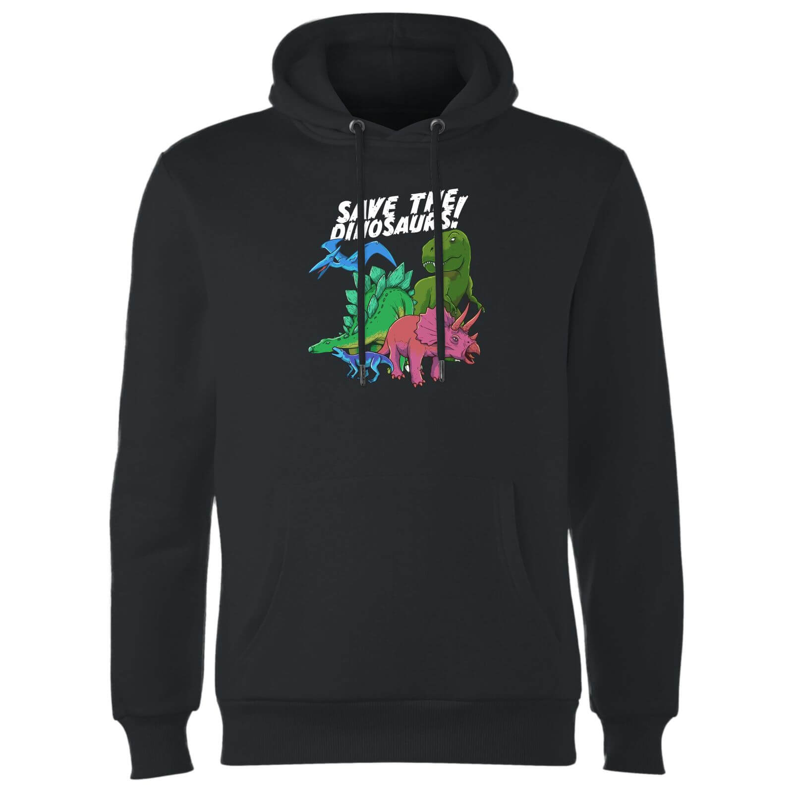 Save The Dinosaurs Hoodie - Black - S - Black