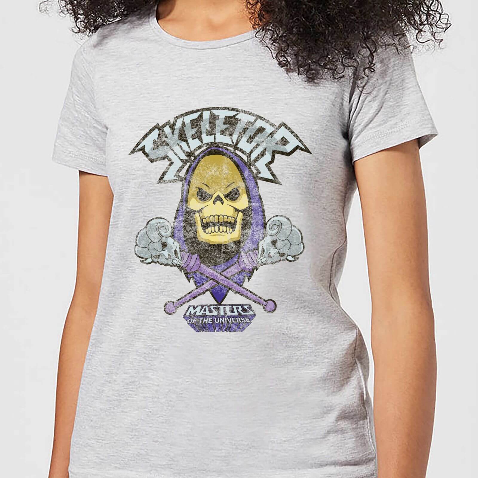 He-Man Skeletor Distressed Women's T-Shirt - Grey - M - Grey