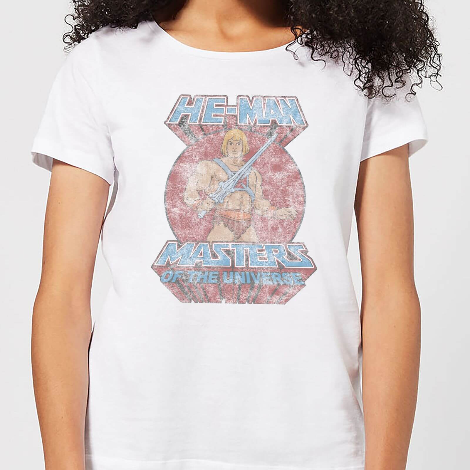 He-Man Faded Women's T-Shirt - White - S - White