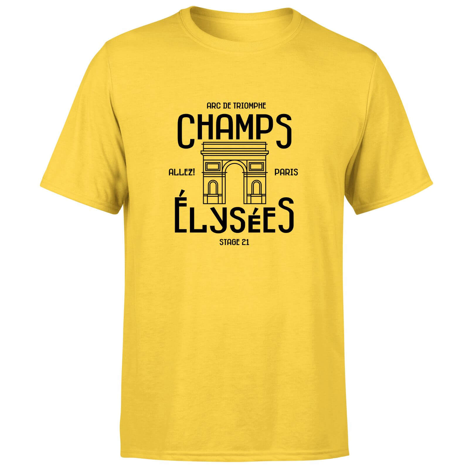 Champs Elysees Winner Men's T-Shirt - Yellow - L - Yellow