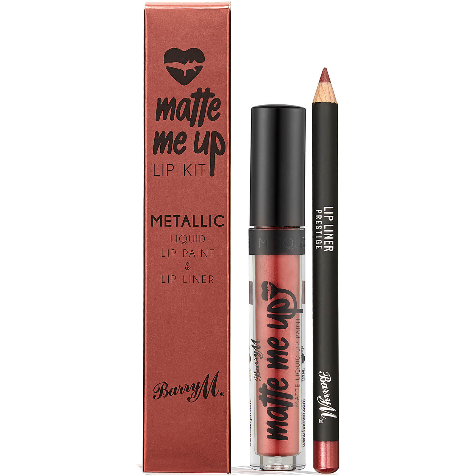 

Barry M Cosmetics Matte Me Up Metallic Lip Kit (Various Shades) - Prestige