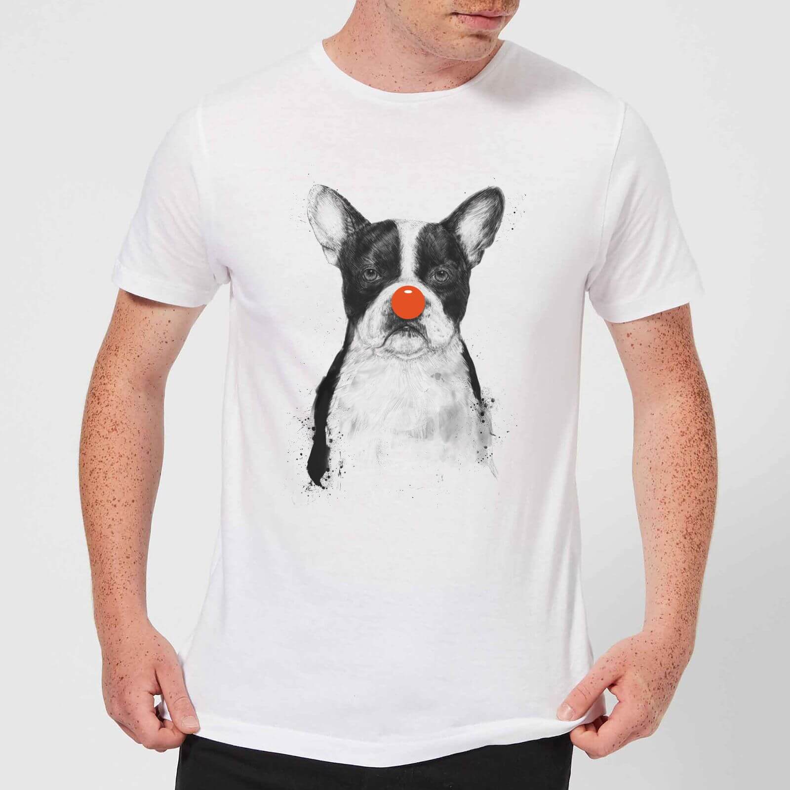

Balazs Solti Red Nosed Bulldog Men's T-Shirt - White - 5XL - Blanc