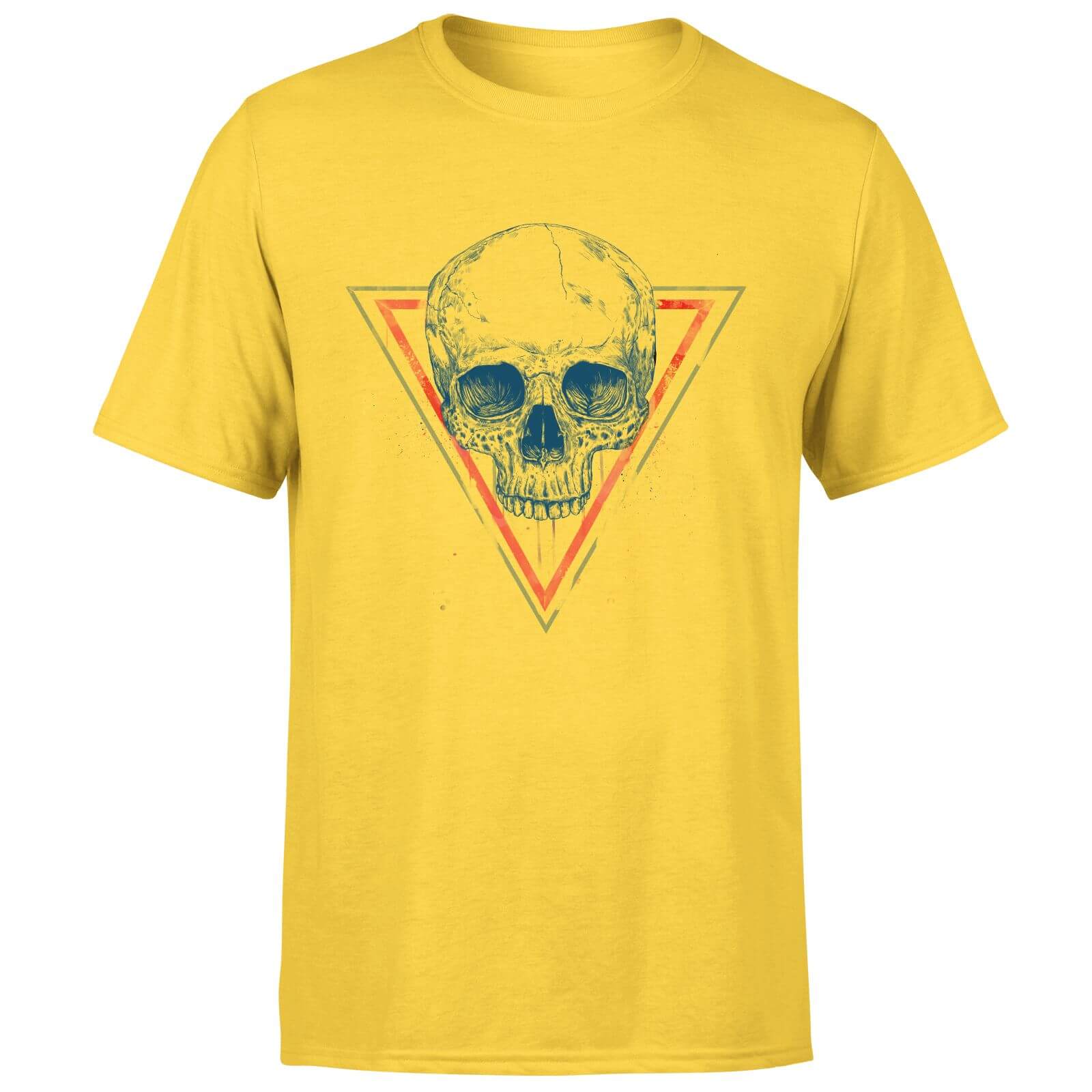 Balazs Solti Skull Men's T-Shirt - Yellow - S - Yellow