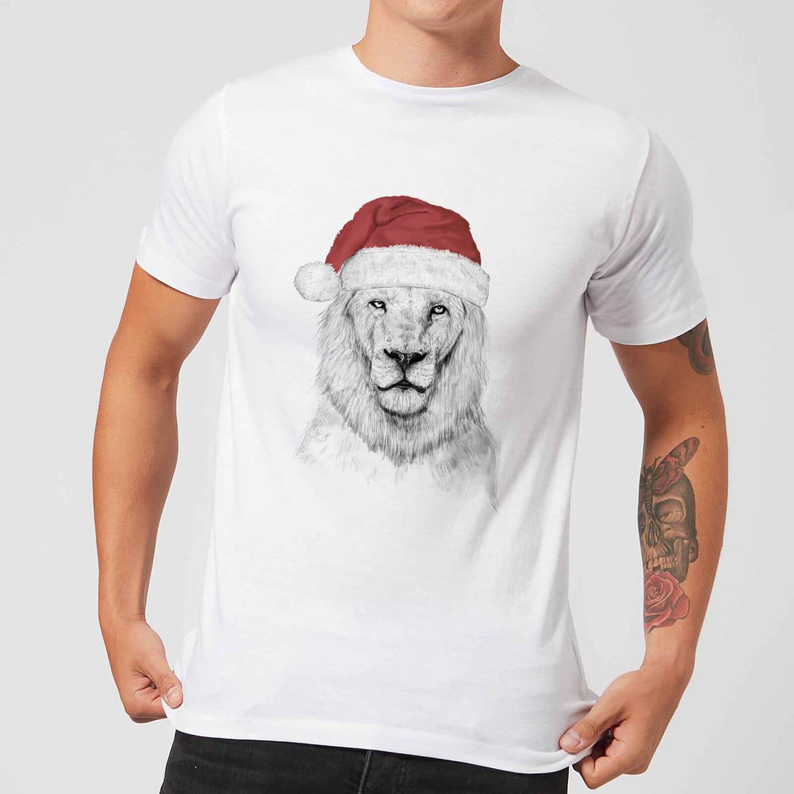 Balazs Solti Santa Bear Men's T-Shirt - White - 4XL - Blanc