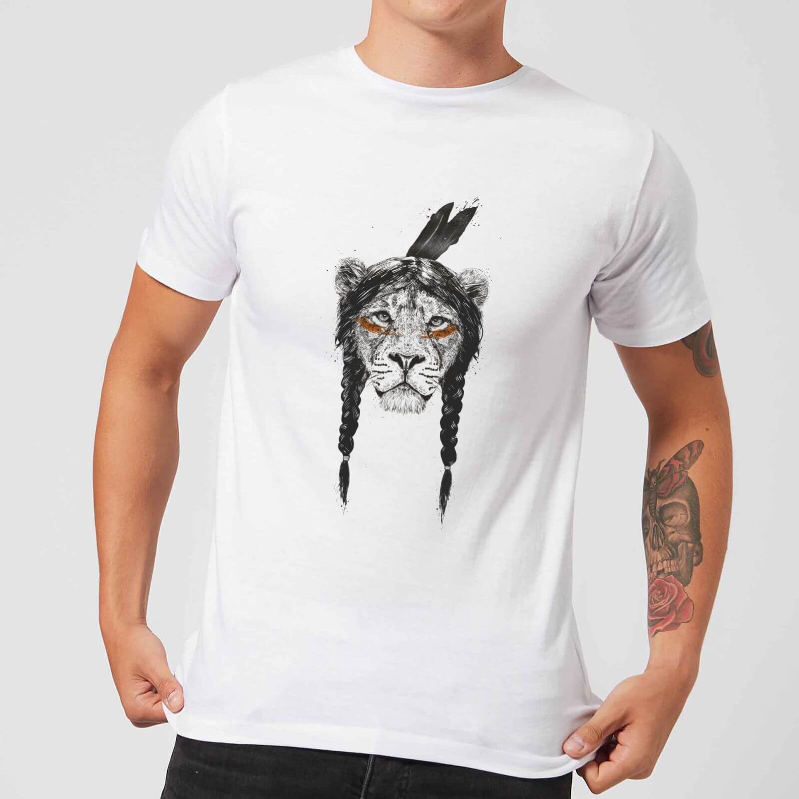 

Balazs Solti Native Lion Men's T-Shirt - White - 5XL - Blanc