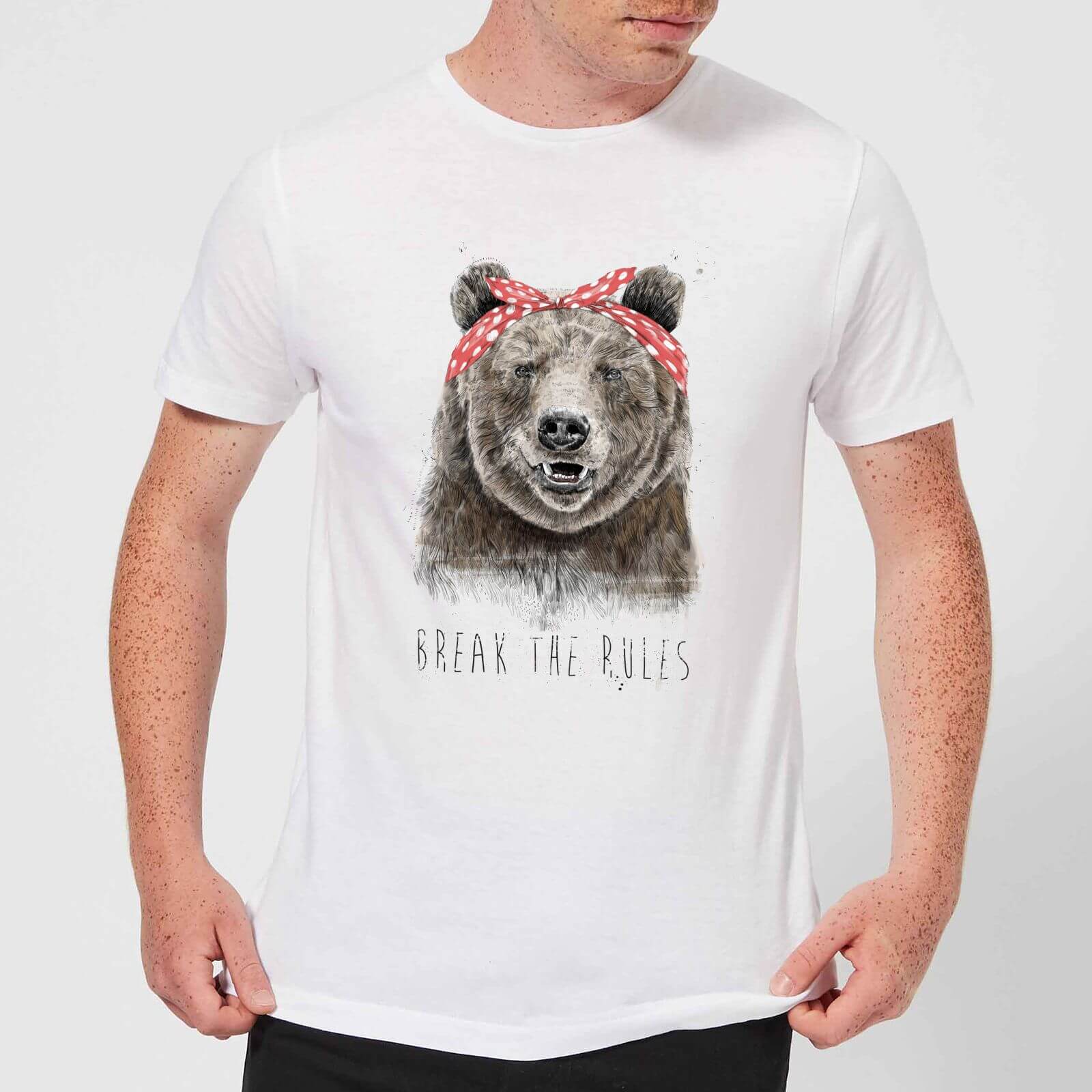 

Balazs Solti Break The Rules Men's T-Shirt - White - 5XL - Blanc