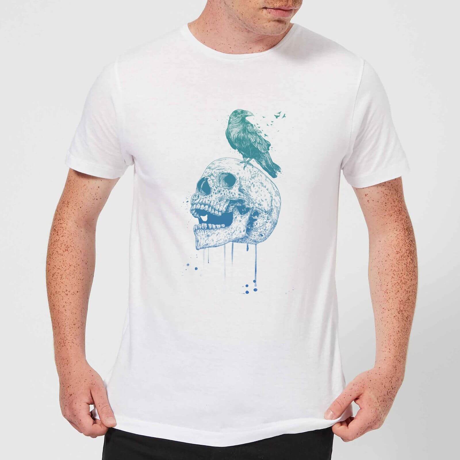 

Balazs Solti Skull And Crow Men's T-Shirt - White - 5XL - Blanc