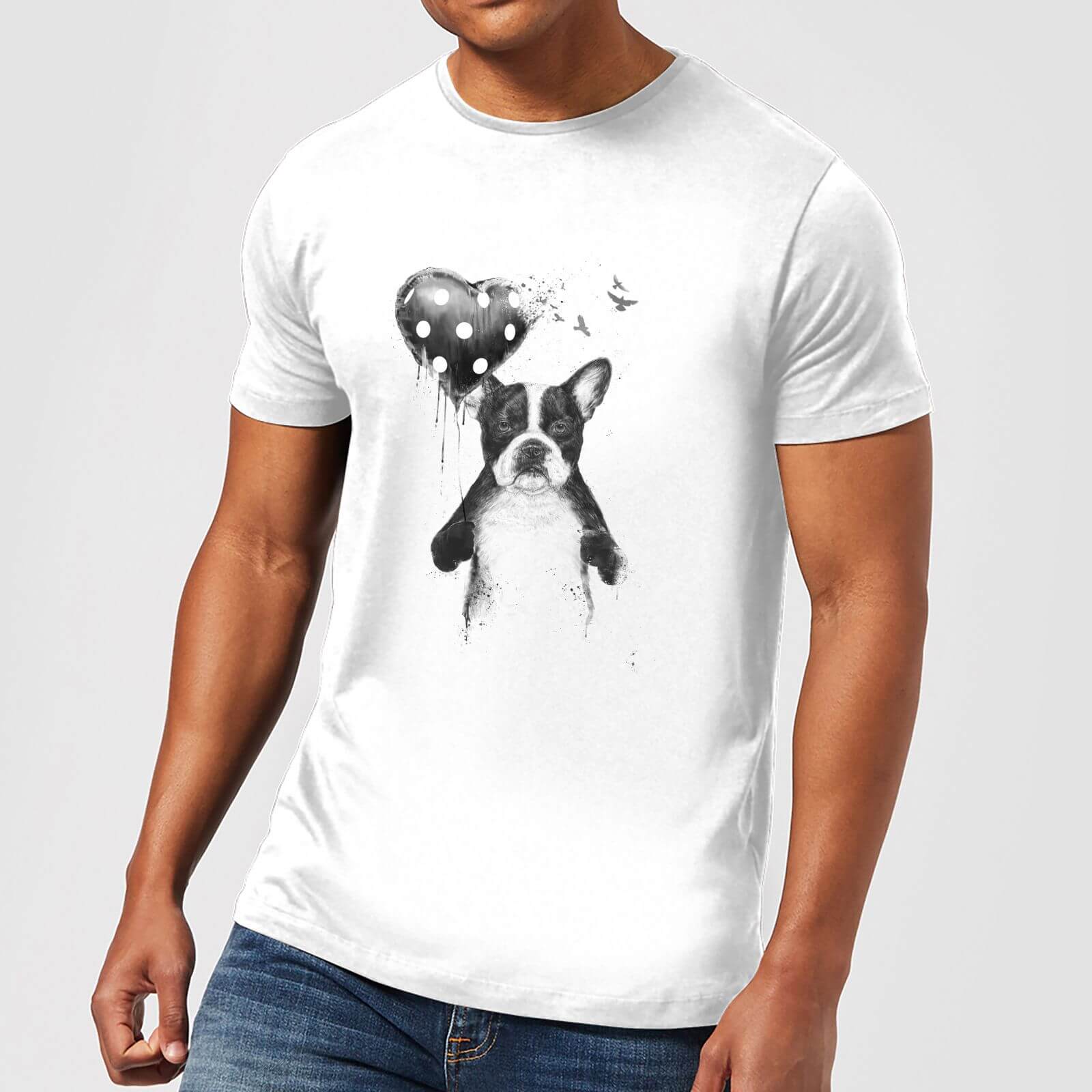 

Balazs Solti Bulldog And Balloon Men's T-Shirt - White - 5XL - Blanc