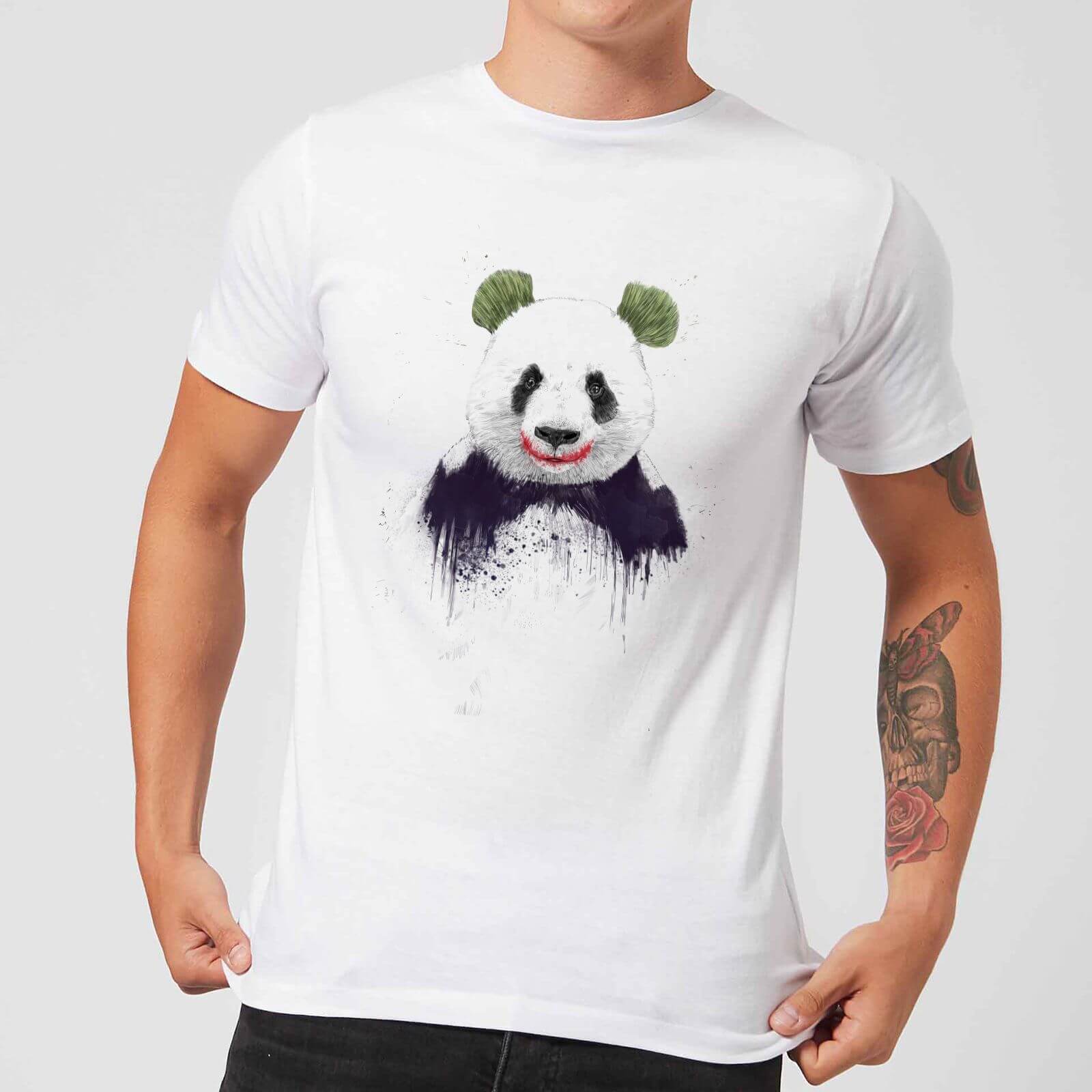 

Balazs Solti Joker Panda Men's T-Shirt - White - 5XL - Blanc