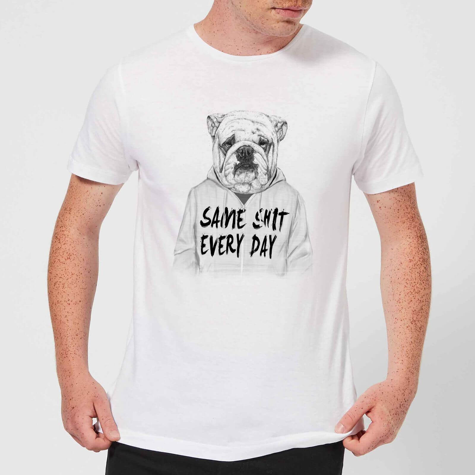 

Balazs Solti Same Shit Every Day Men's T-Shirt - White - 4XL - Blanc