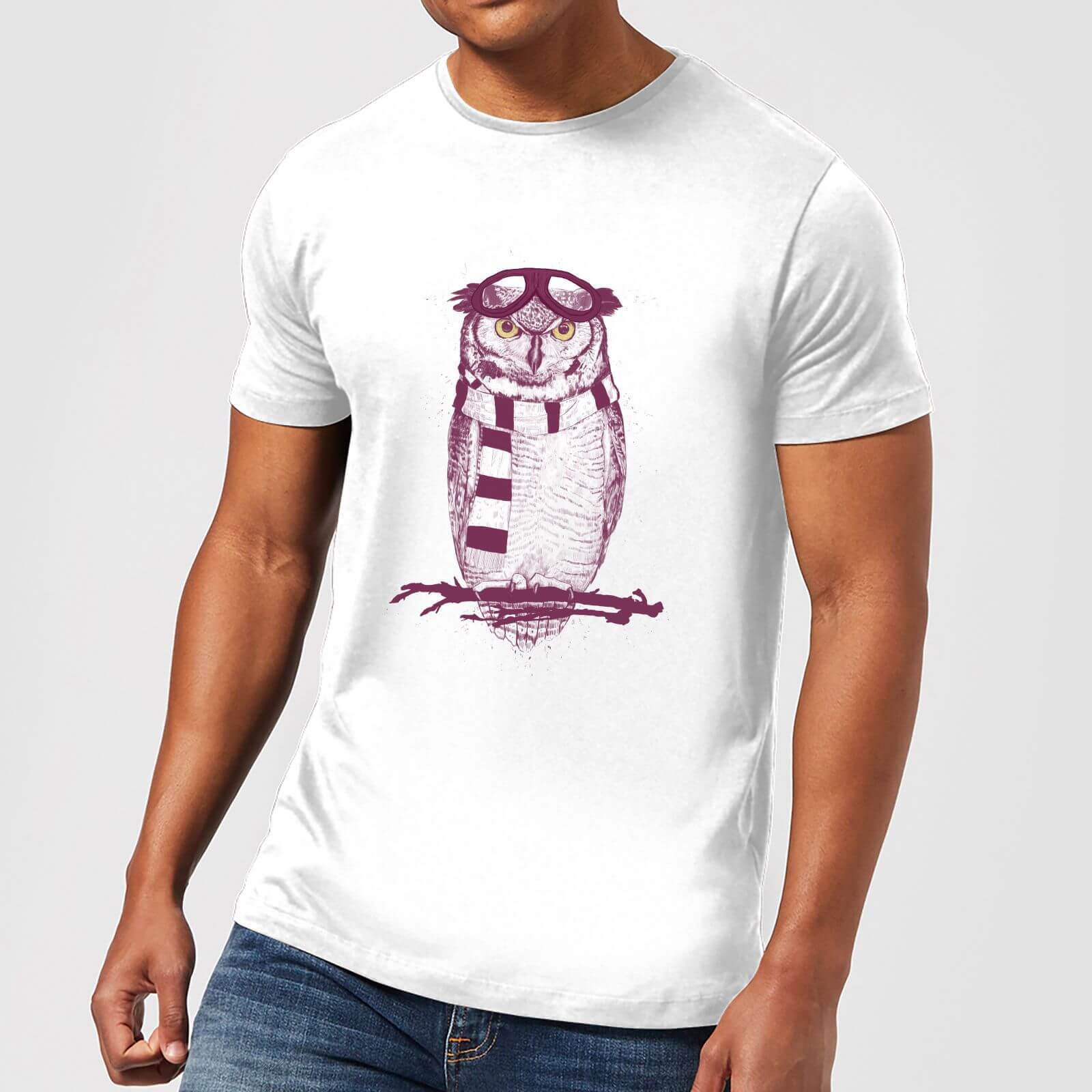 

Balazs Solti Winter Owl Men's T-Shirt - White - 4XL - Blanc
