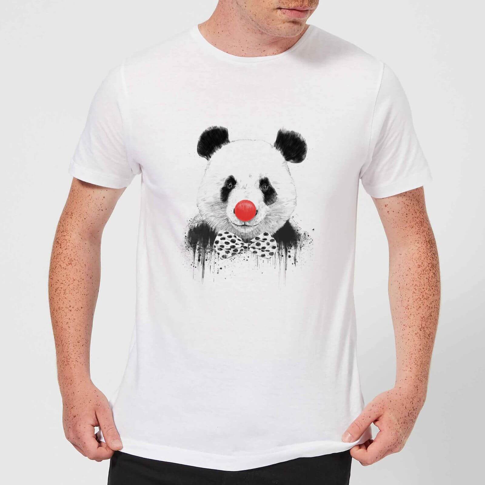 

Balazs Solti Red Nosed Panda Men's T-Shirt - White - 5XL - Blanc