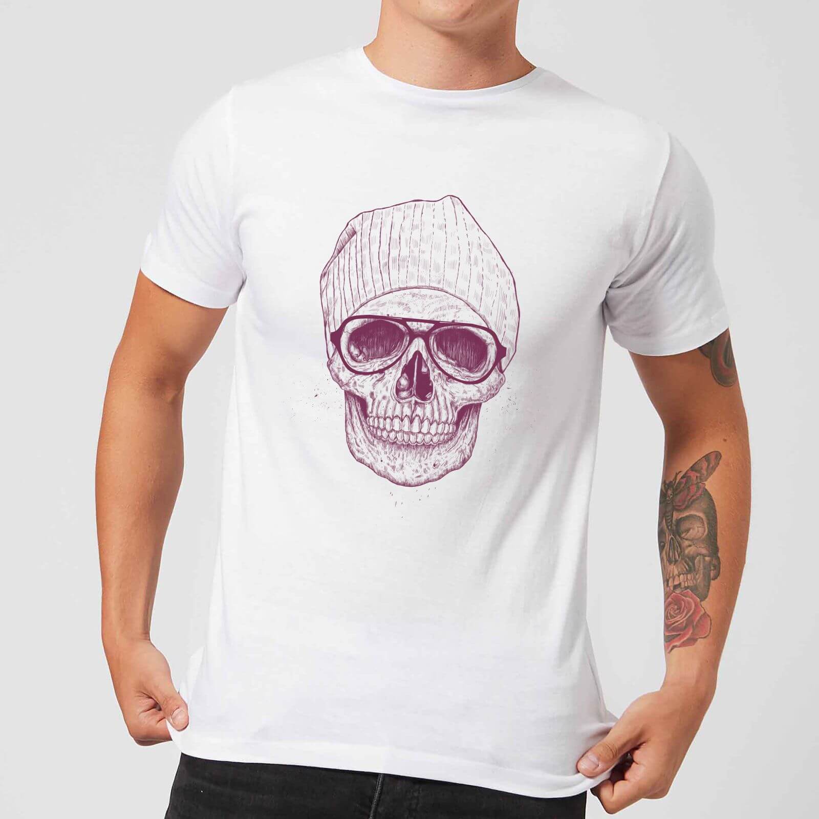 

Balazs Solti Skull Men's T-Shirt - White - 5XL - Blanc