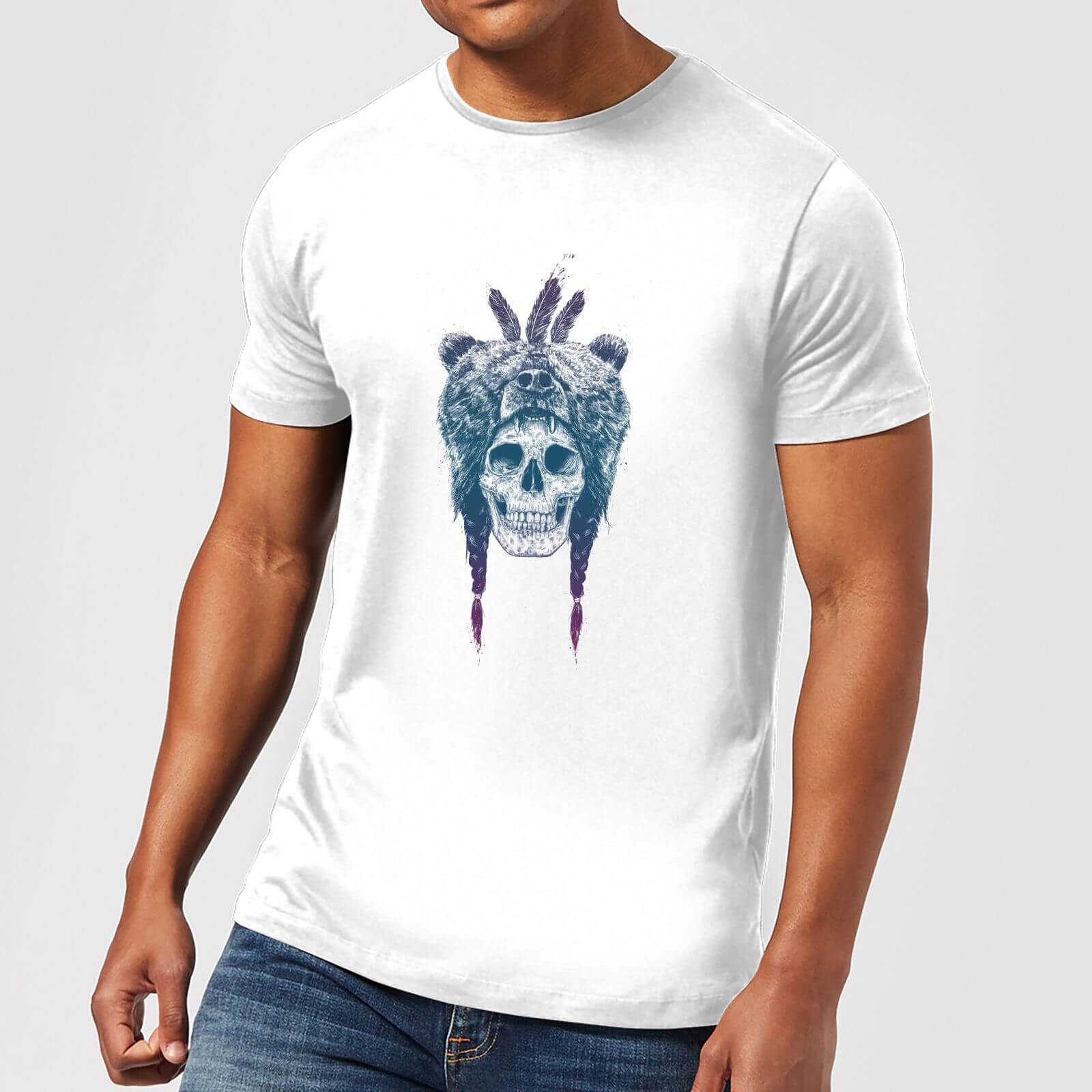 

Balazs Solti Bear Head Men's T-Shirt - White - 5XL - Blanc