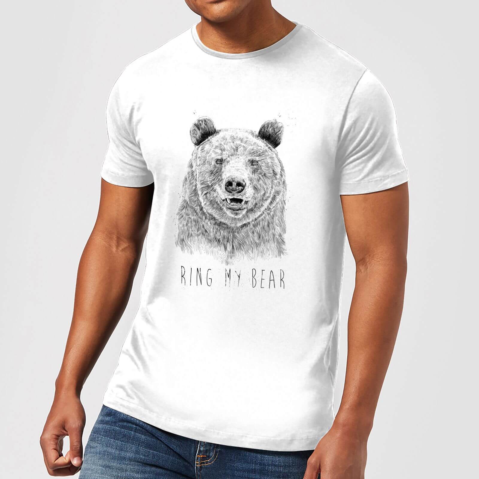 

Balazs Solti Ring My Bear Men's T-Shirt - White - 5XL - Blanc