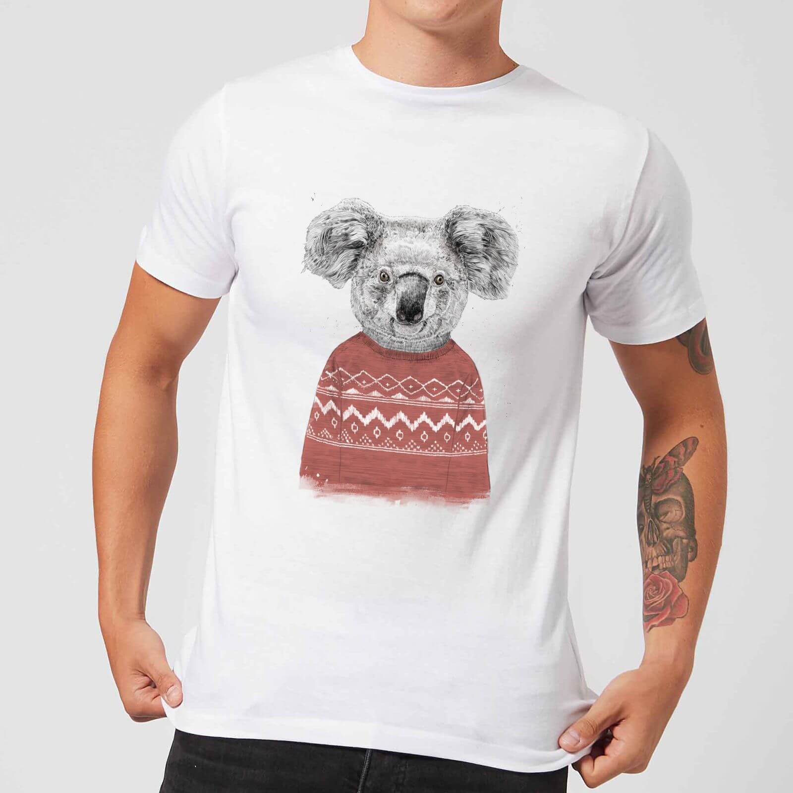 

Balazs Solti Koala And Jumper Men's T-Shirt - White - 5XL - Blanc