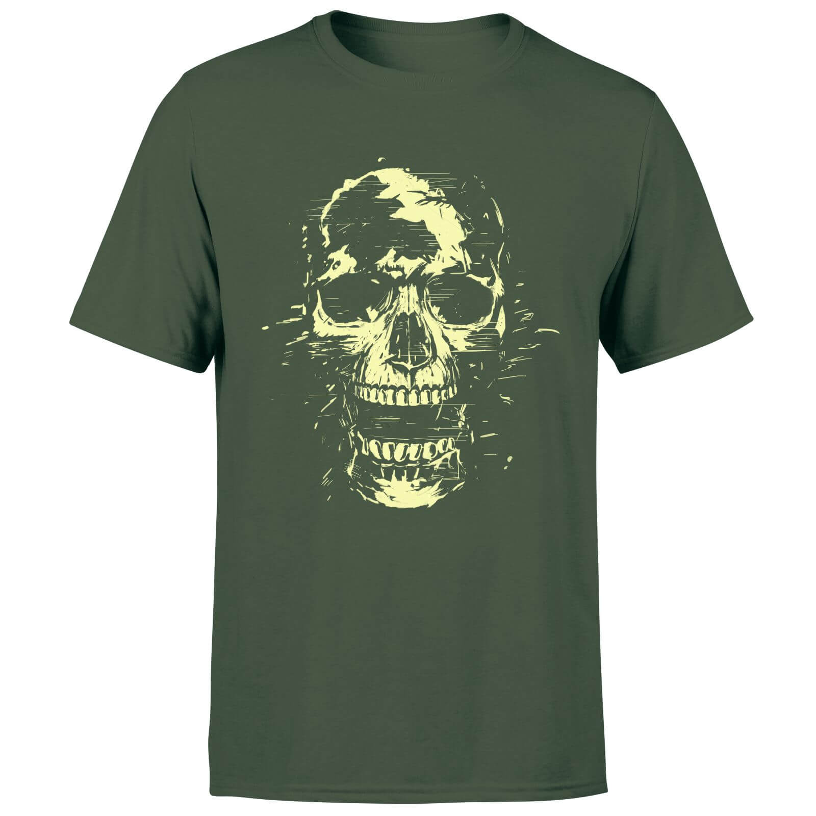 Balazs Solti Skull Men's T-Shirt - Forest Green - S - Forest Green