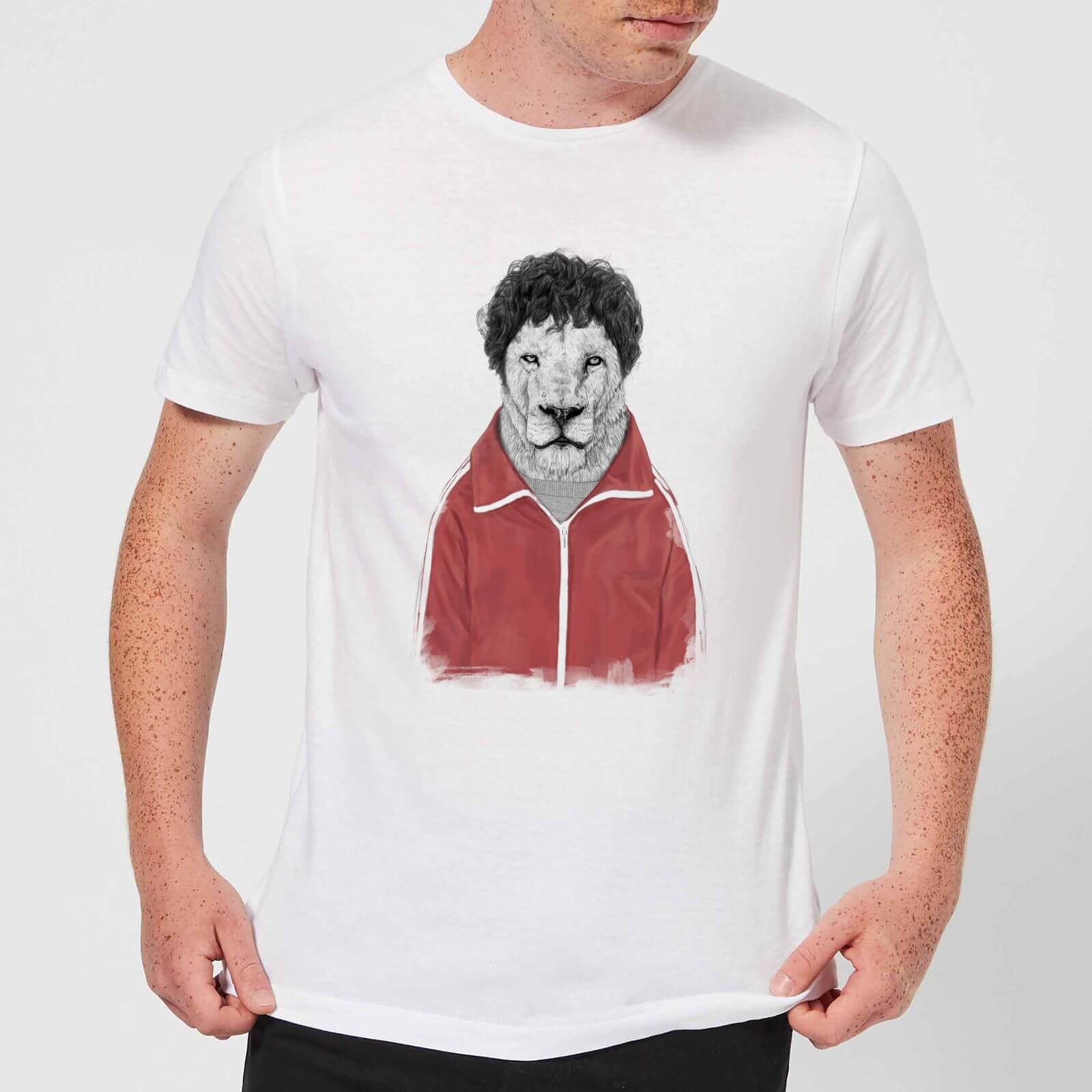 

Balazs Solti Sporty Lion Men's T-Shirt - White - 4XL - Blanc