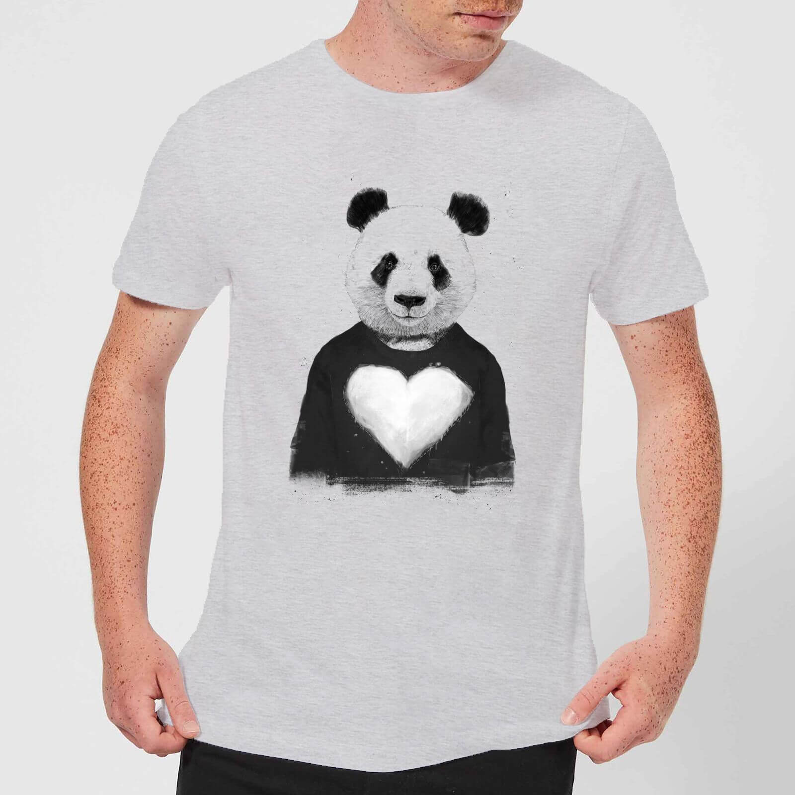 

Balazs Solti Panda Love Men's T-Shirt - Grey - 5XL - Gris
